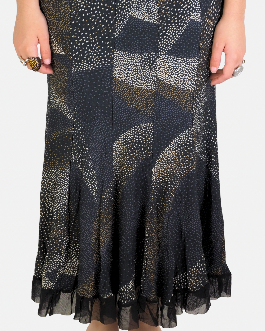 Y2K Abstract Print Multi Coloured Maxi Skirt