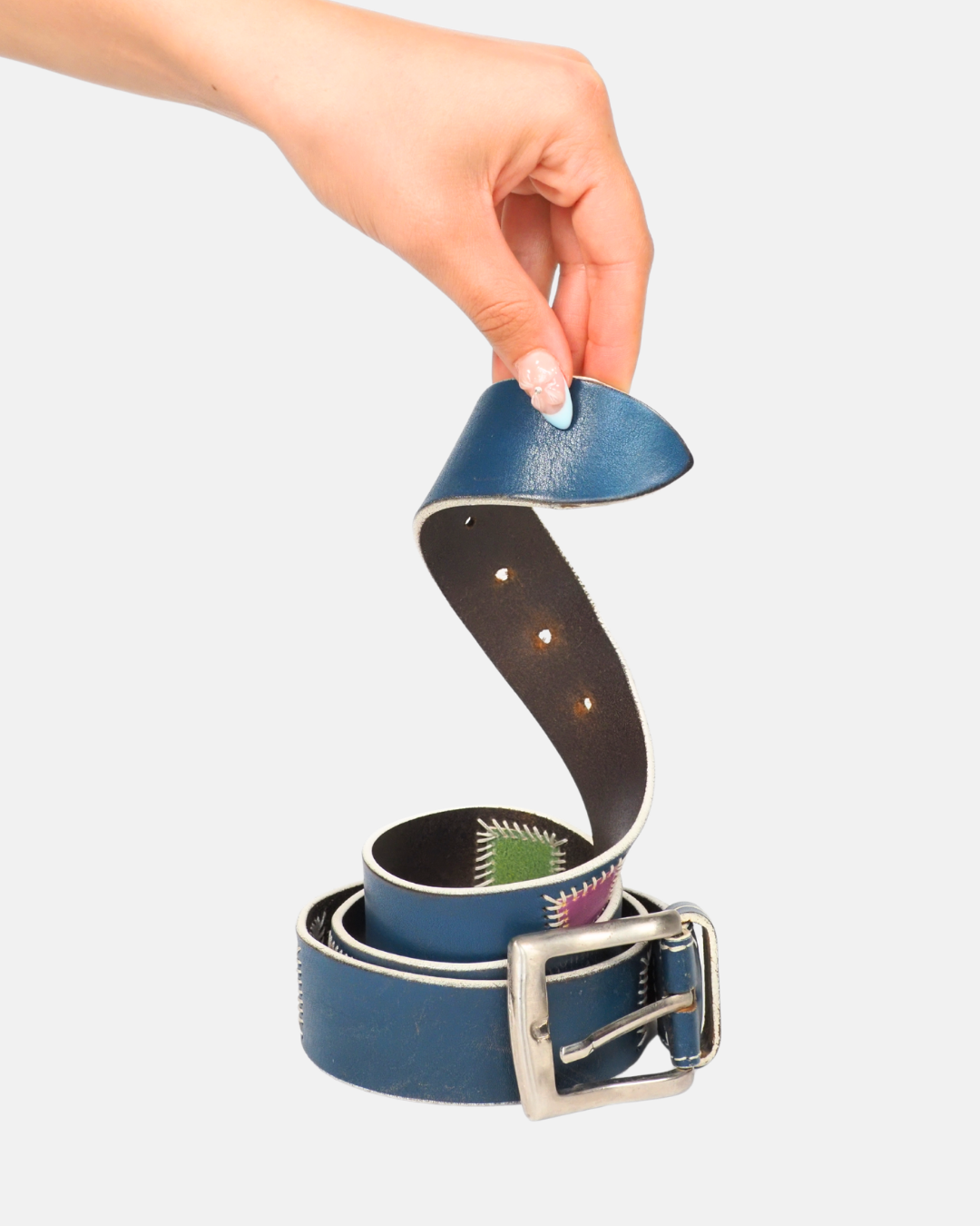 Y2K Patch Detail Waist Belt