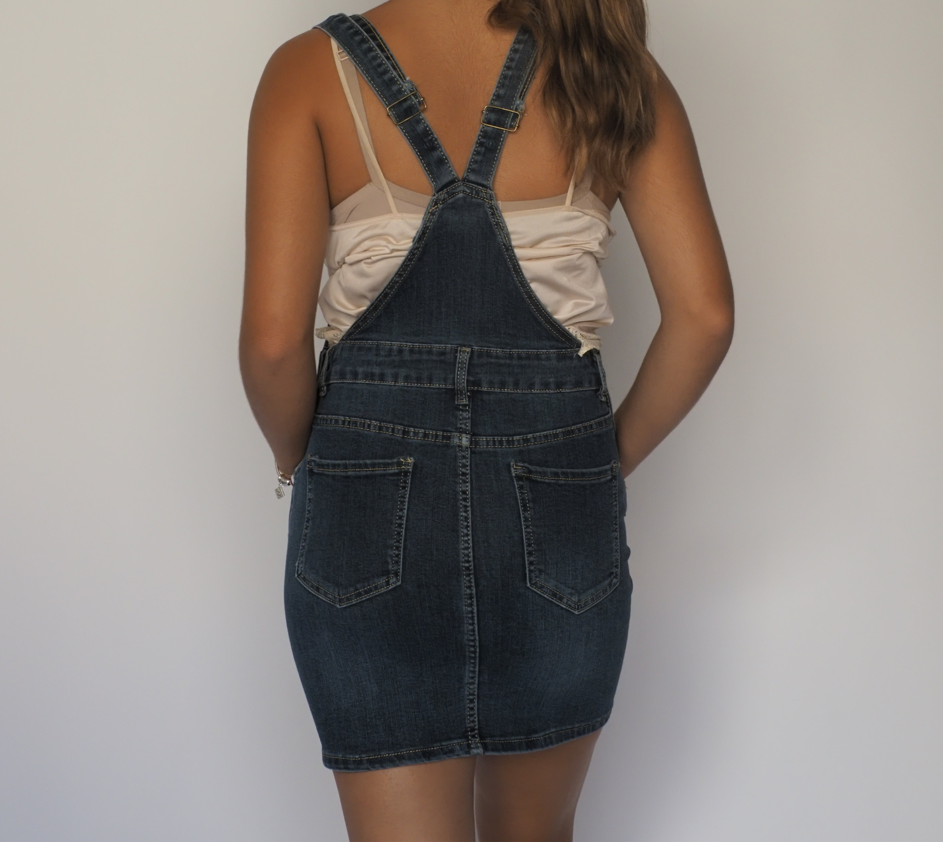 Classic Denim Overall Mini Dress