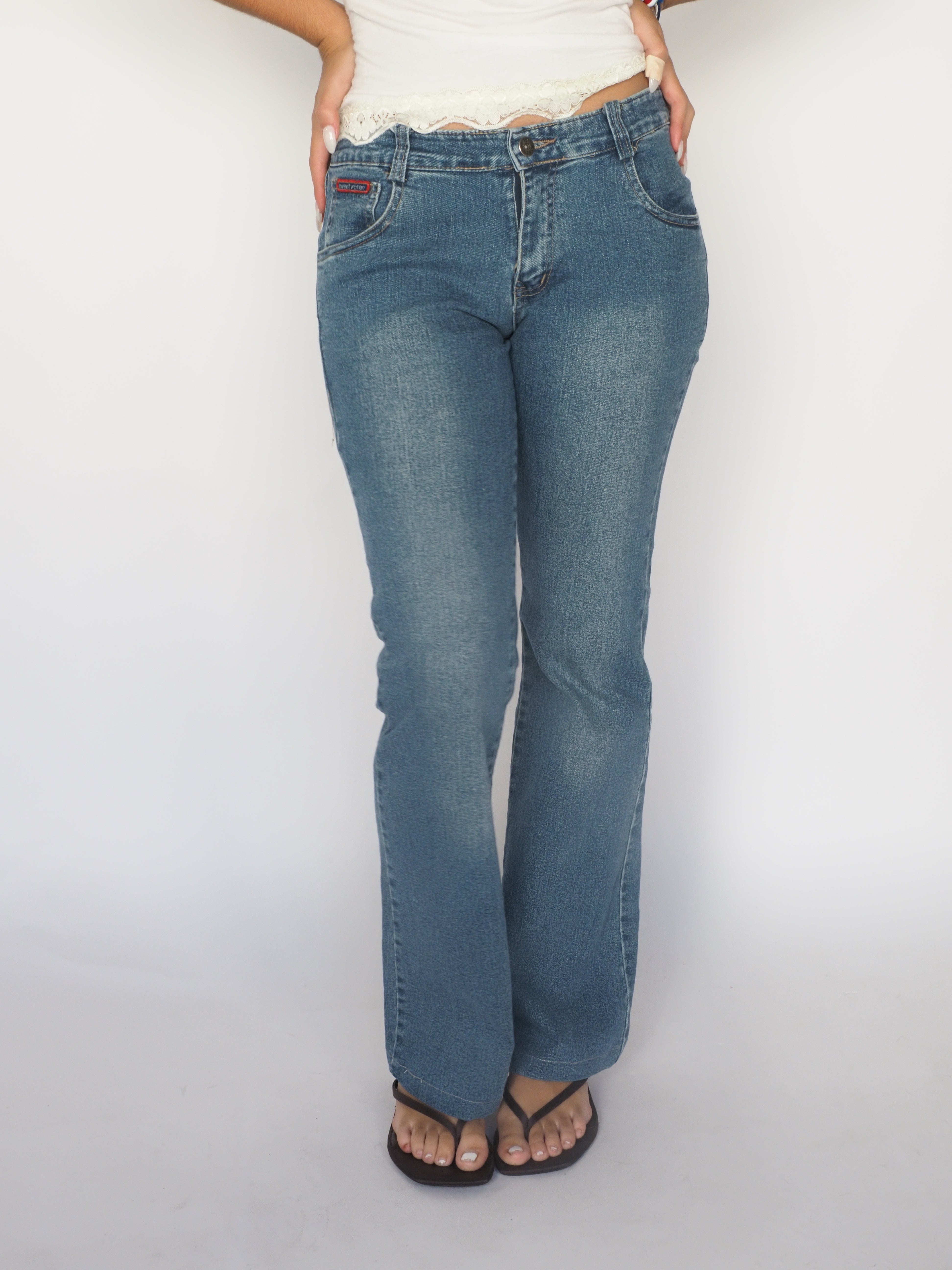 Sweet Woman Mid-Wash Bootcut Jeans