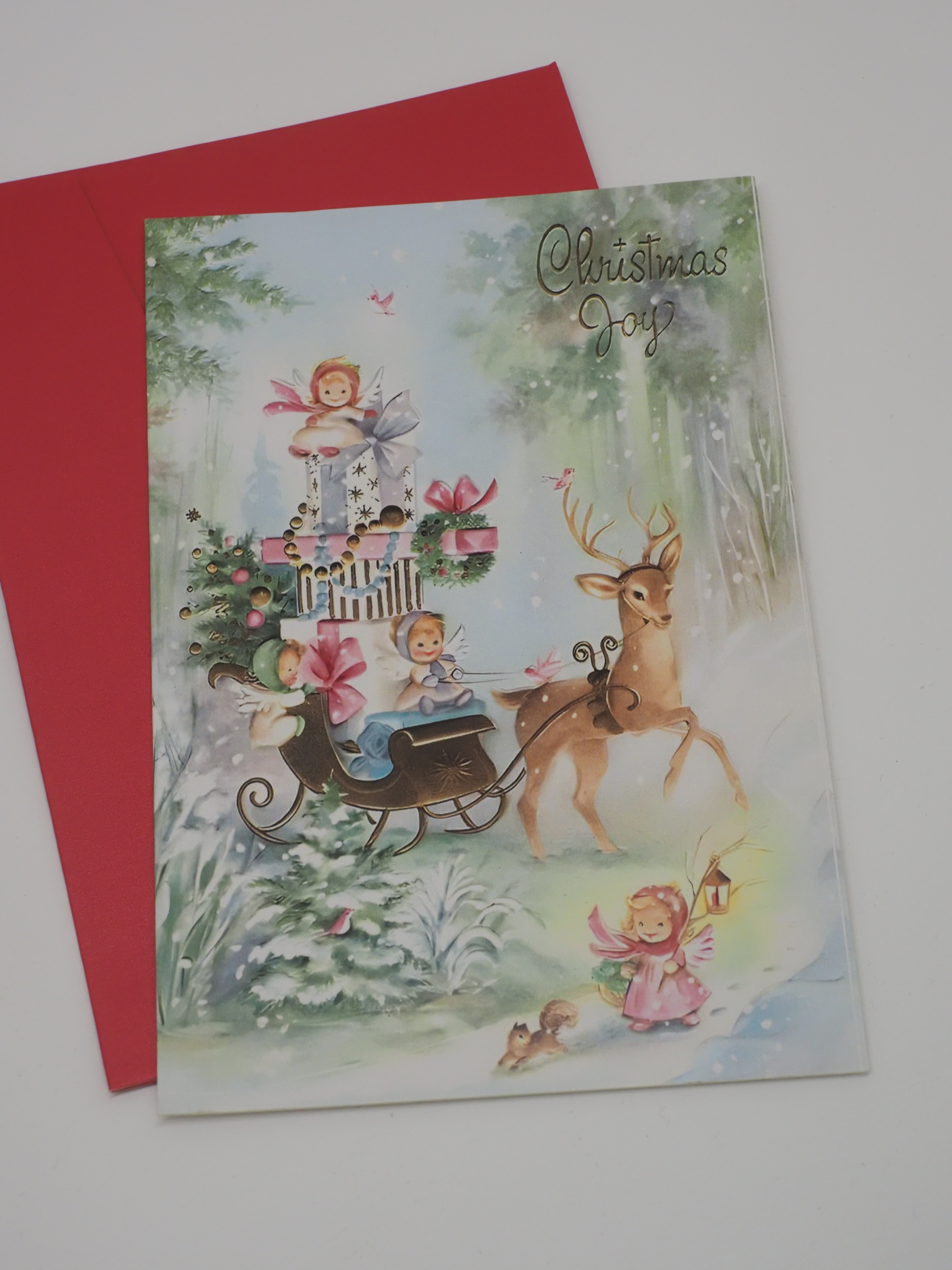 Christmas Joy Fairy Sleigh Card