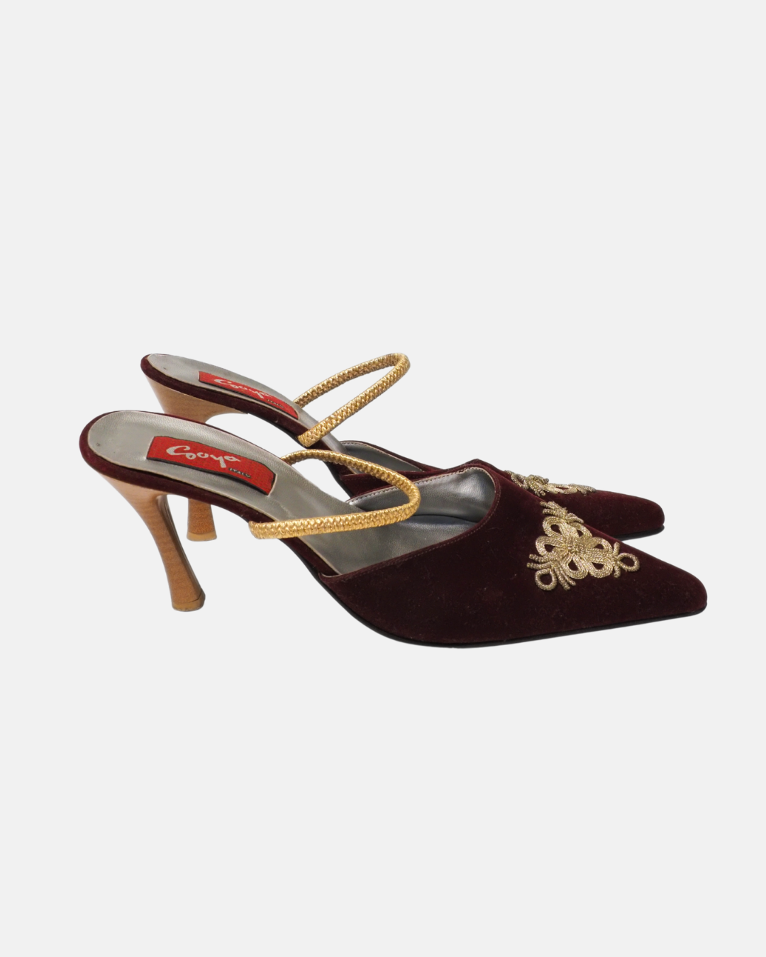 Velvet soya pointy shoes