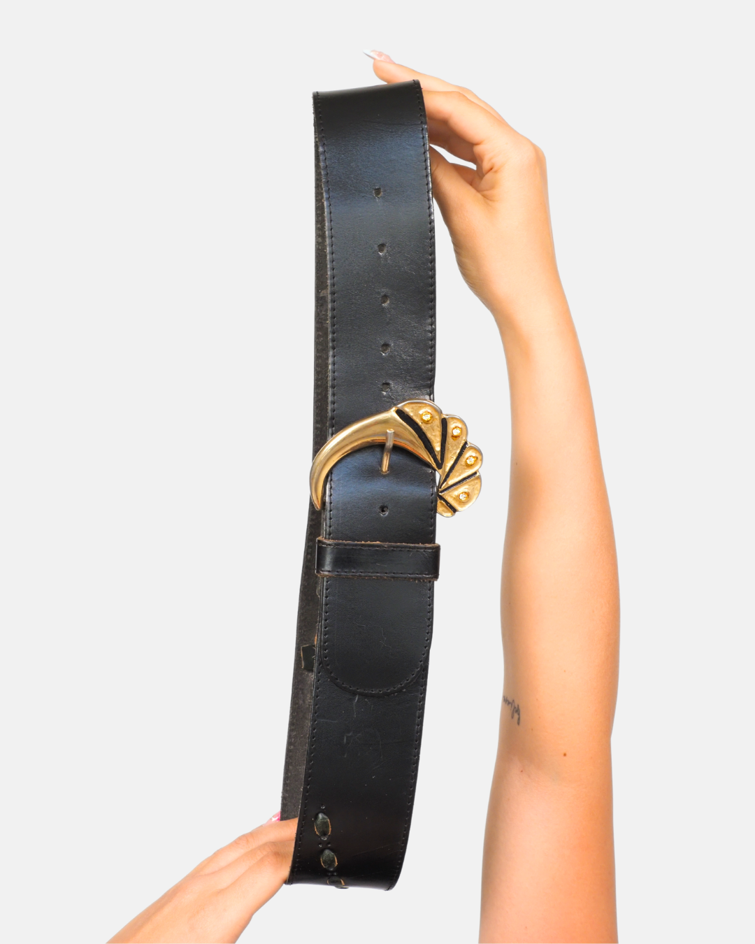 Vintage Sculptural Buckle Belt