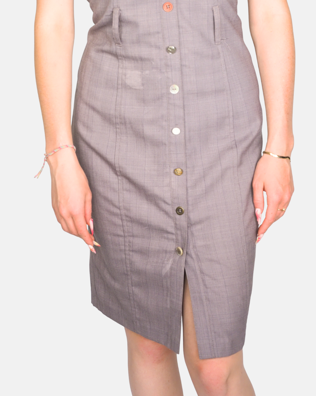 Y2K Office Siren Raks Structured Secretary Dress