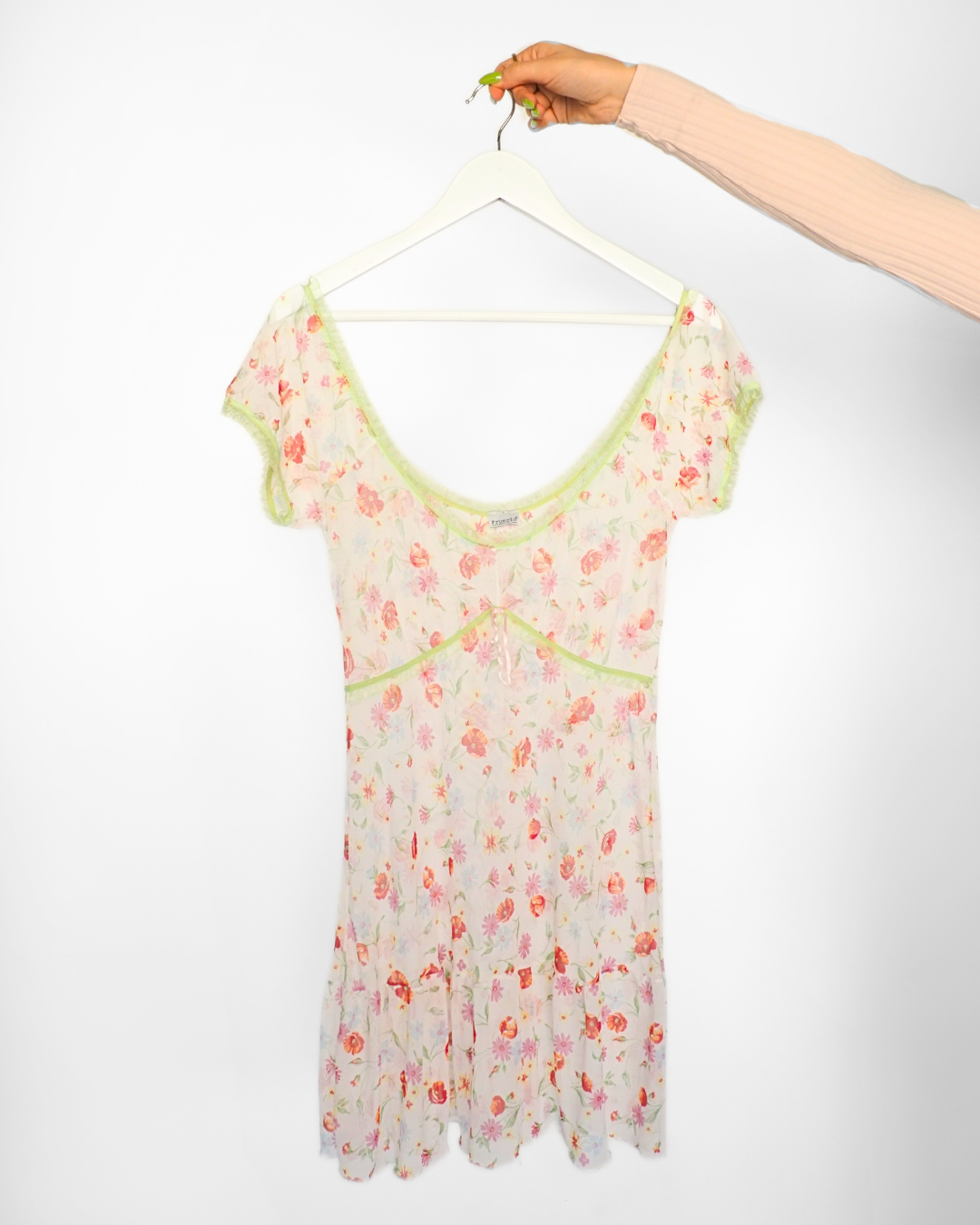 Sheer Floral Mesh Babydoll Dress – Fruscio