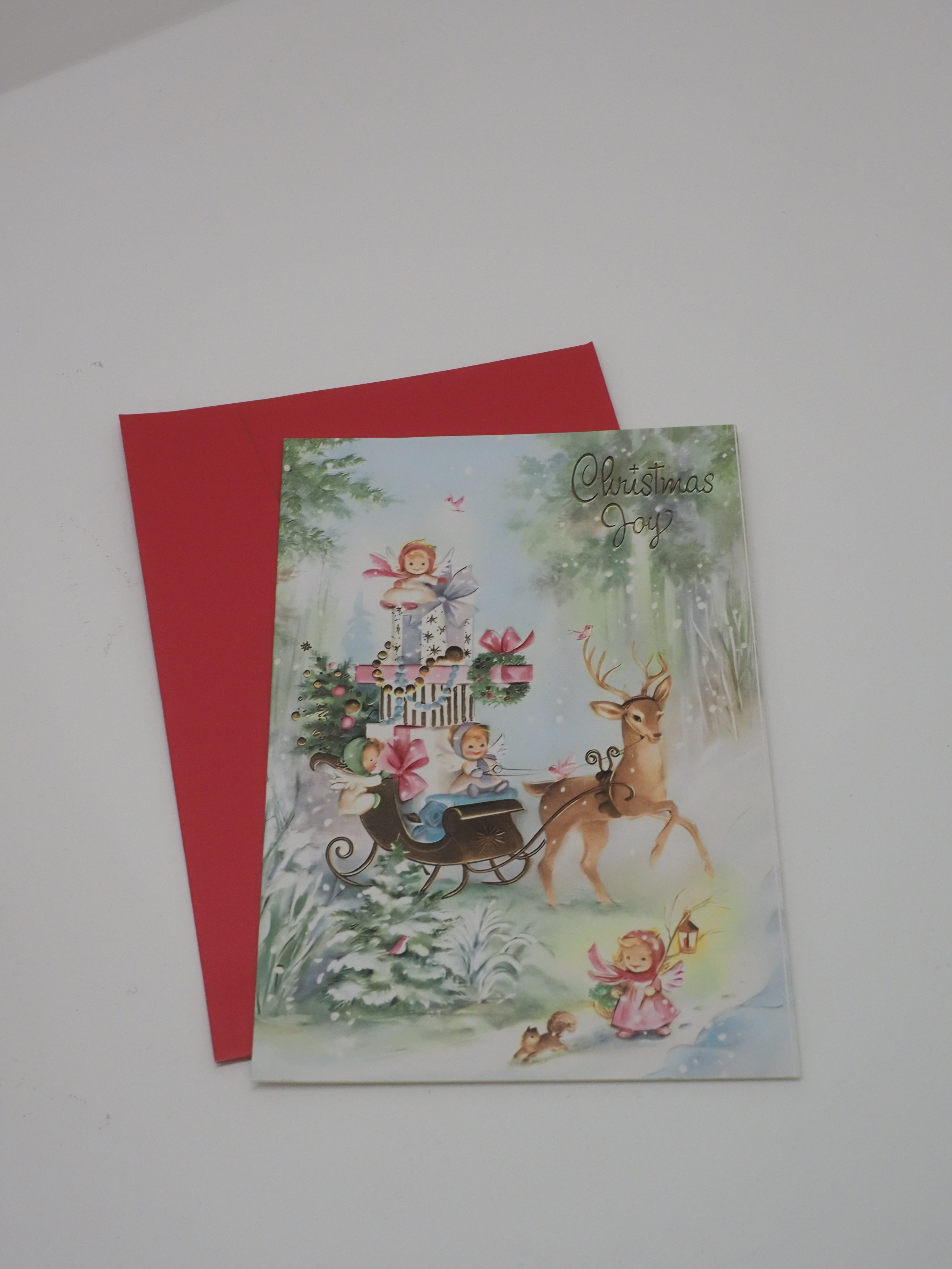Christmas Joy Fairy Sleigh Card