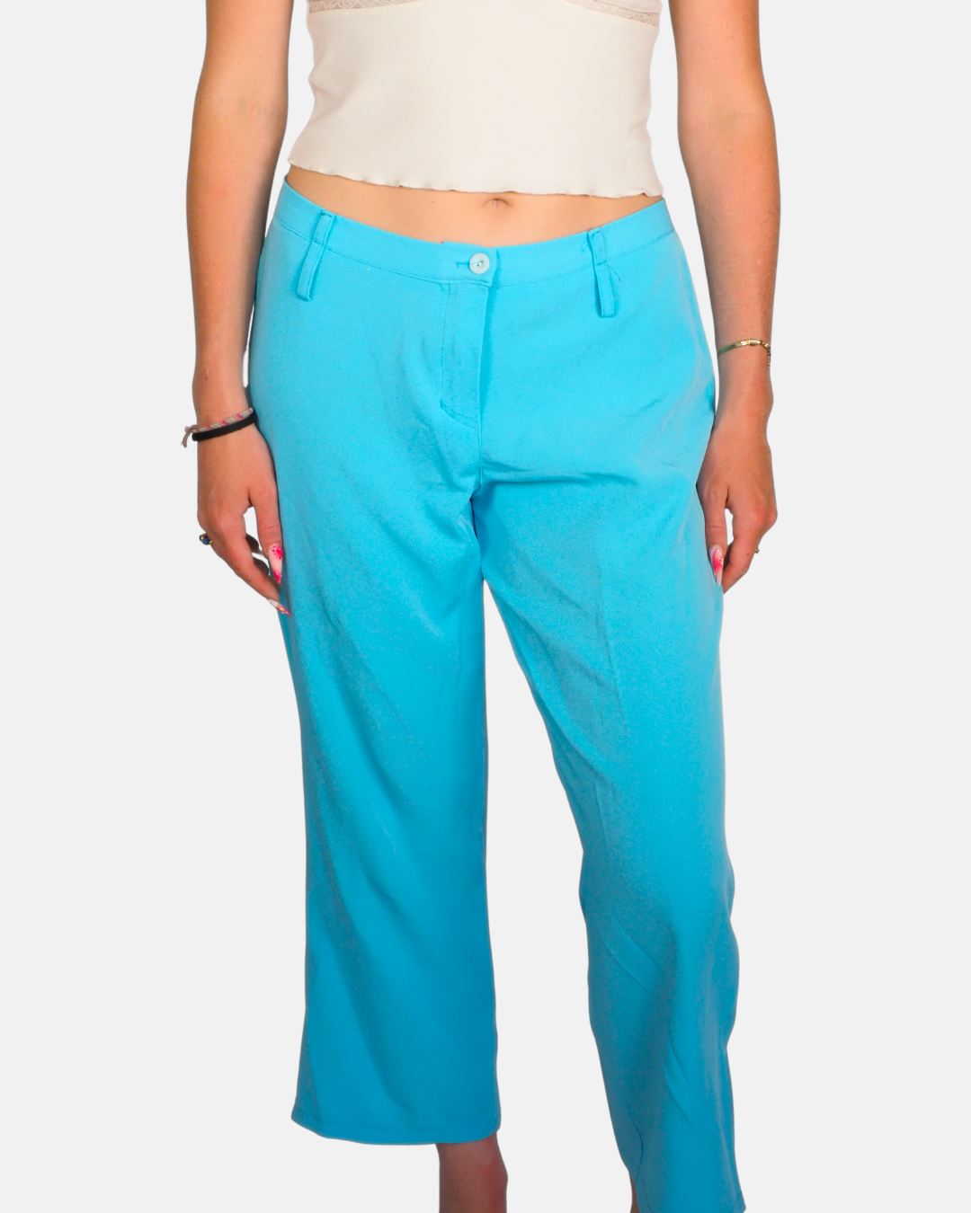 Turquoise Capri Trousers