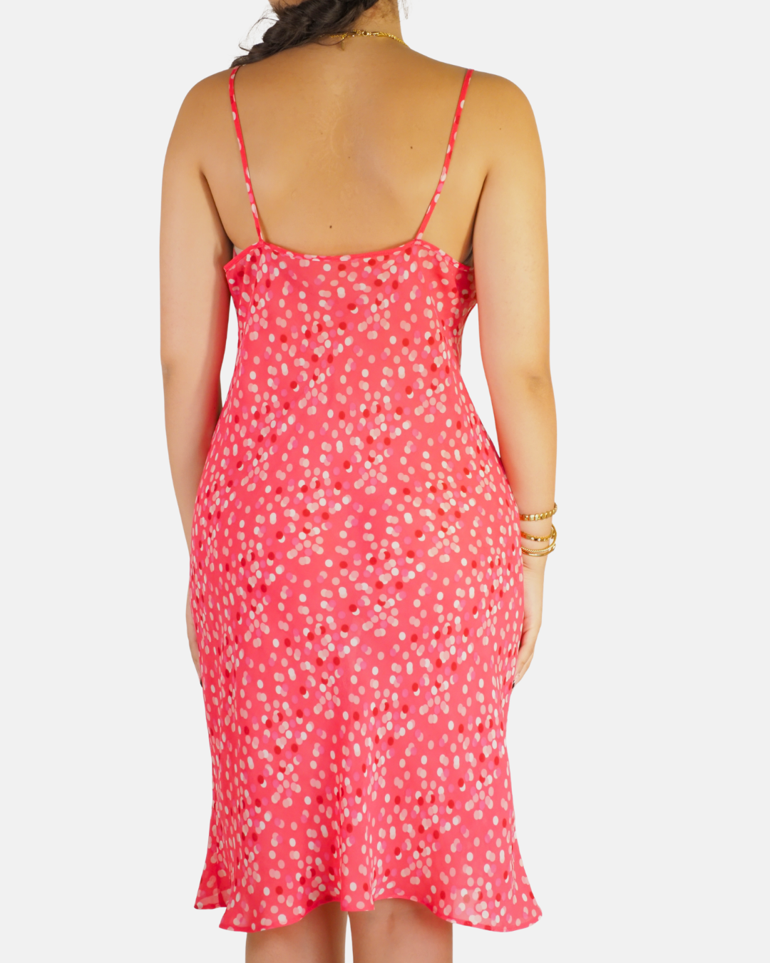 Pink Spot Print Slip Dress - St Micheal M&S