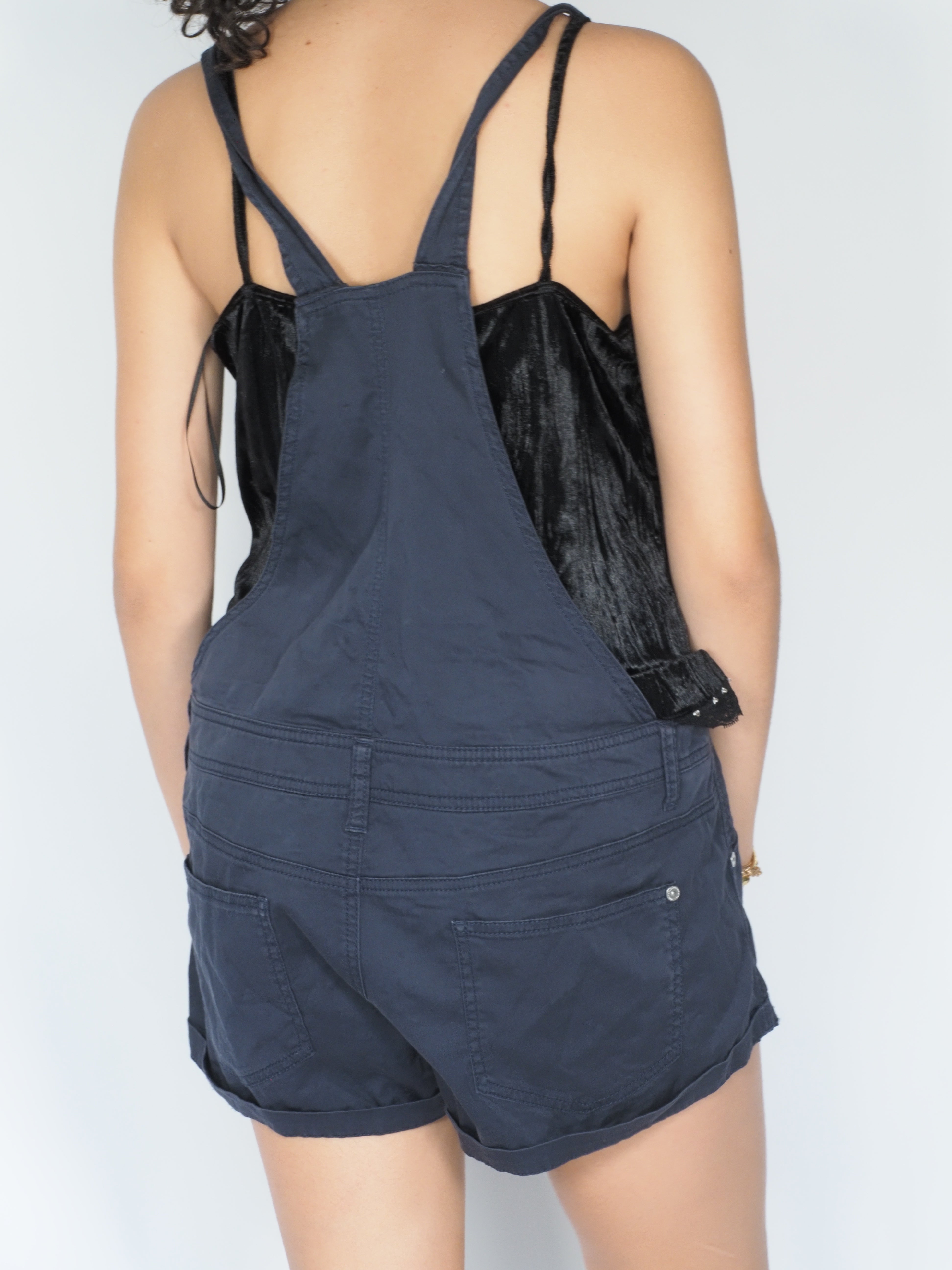 Navy Short Dungarees - United Colours Of Benetton