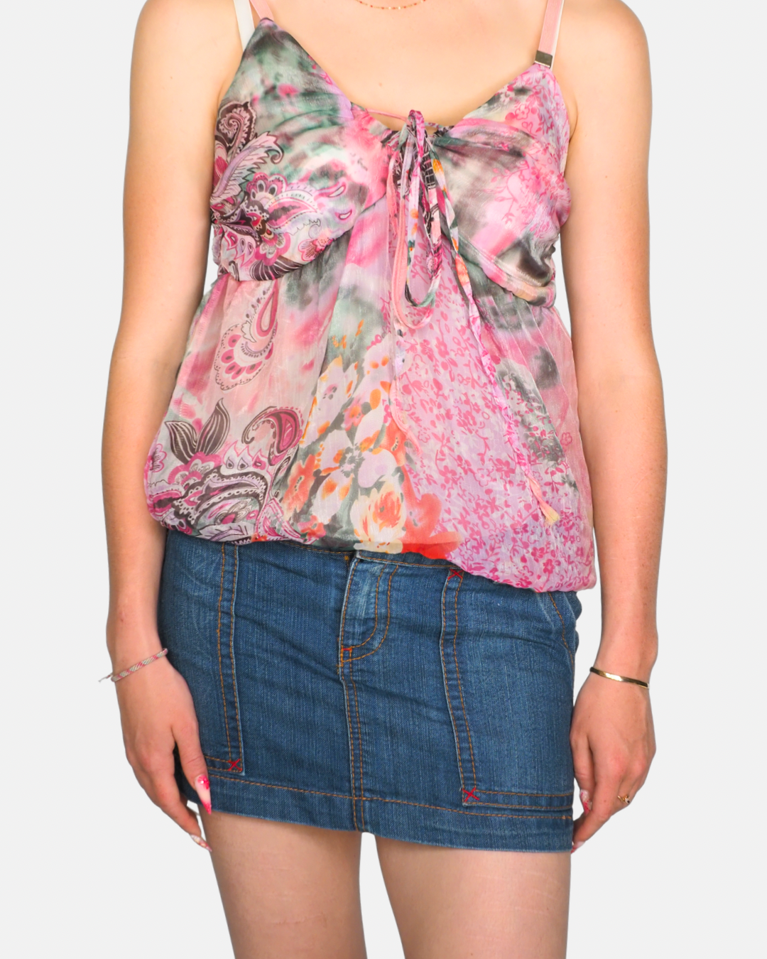 Abstract Watercolour Paisley Cami Top by JKE