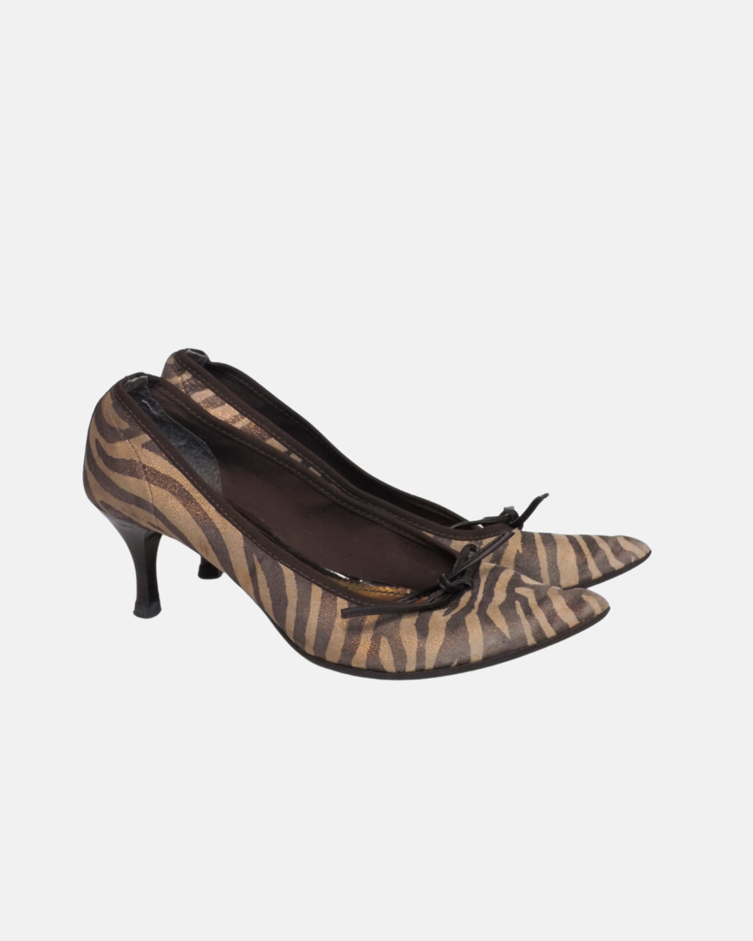Zebra Print Kitten Heels
