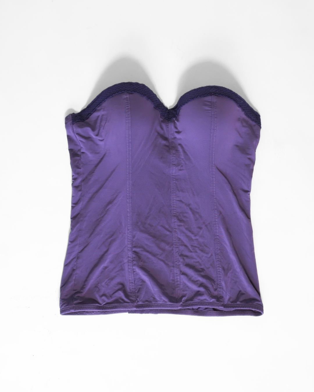 Y2K Purple Strapless Corset Top