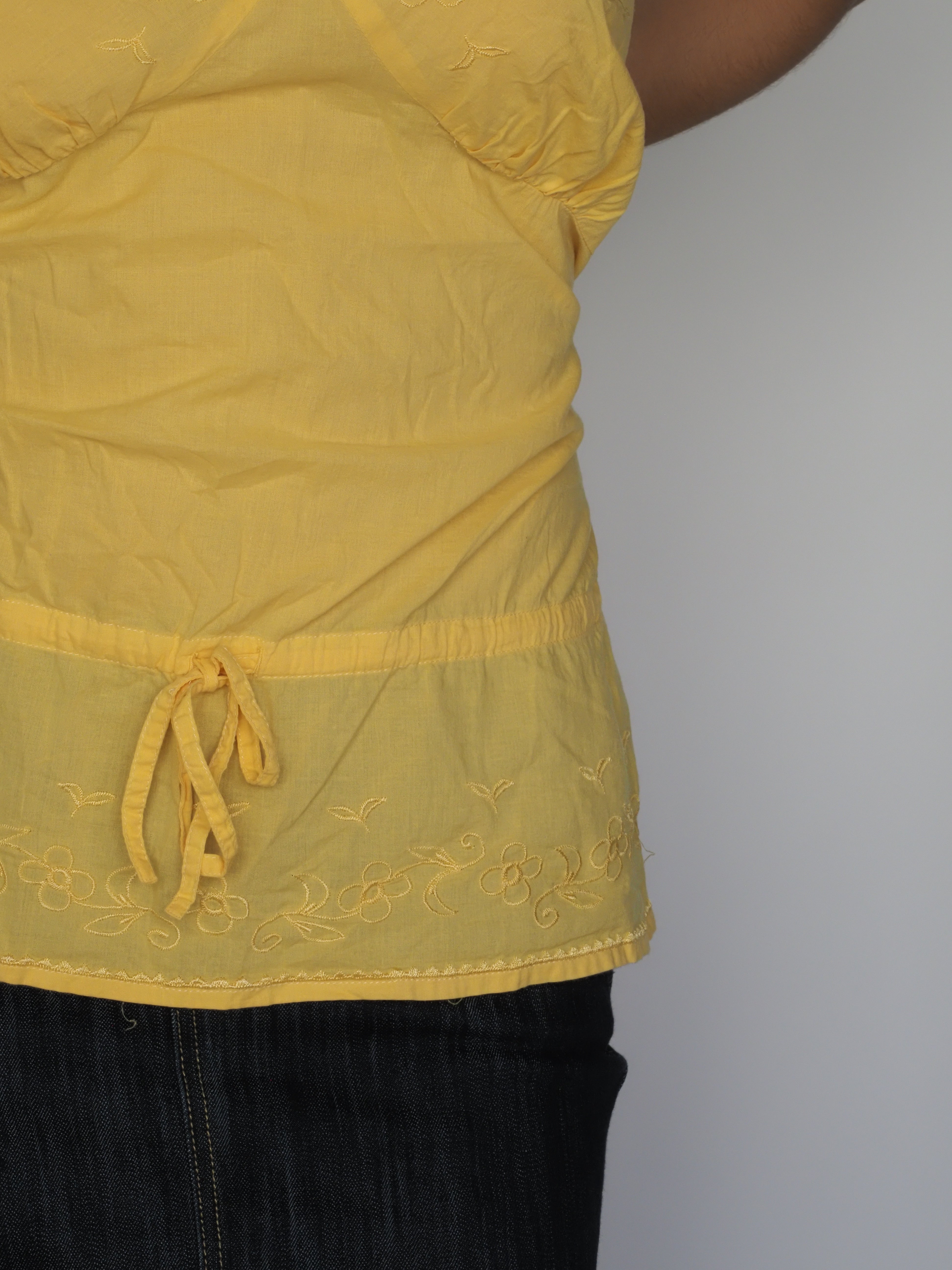 Sunny Yellow Embroidered Camisole Top – George