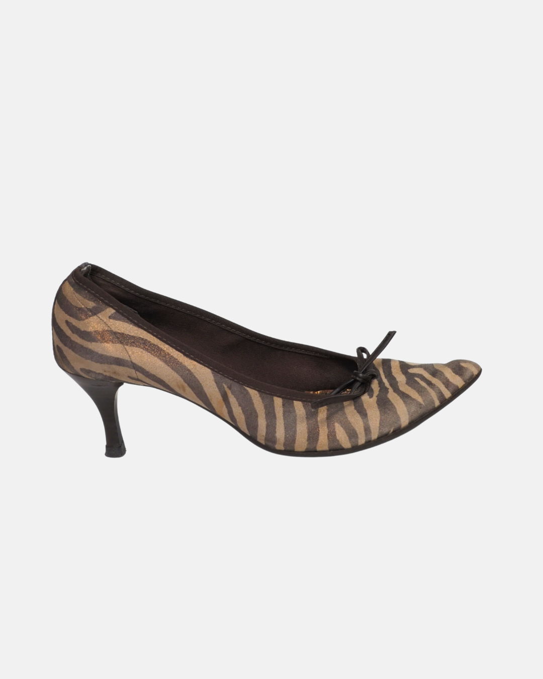 Zebra Print Kitten Heels