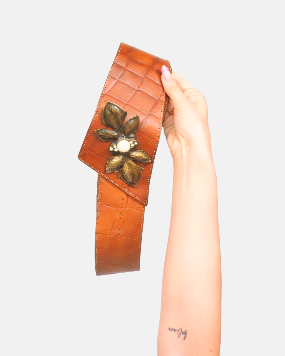 Vintage Floral Buckle Waist Belt