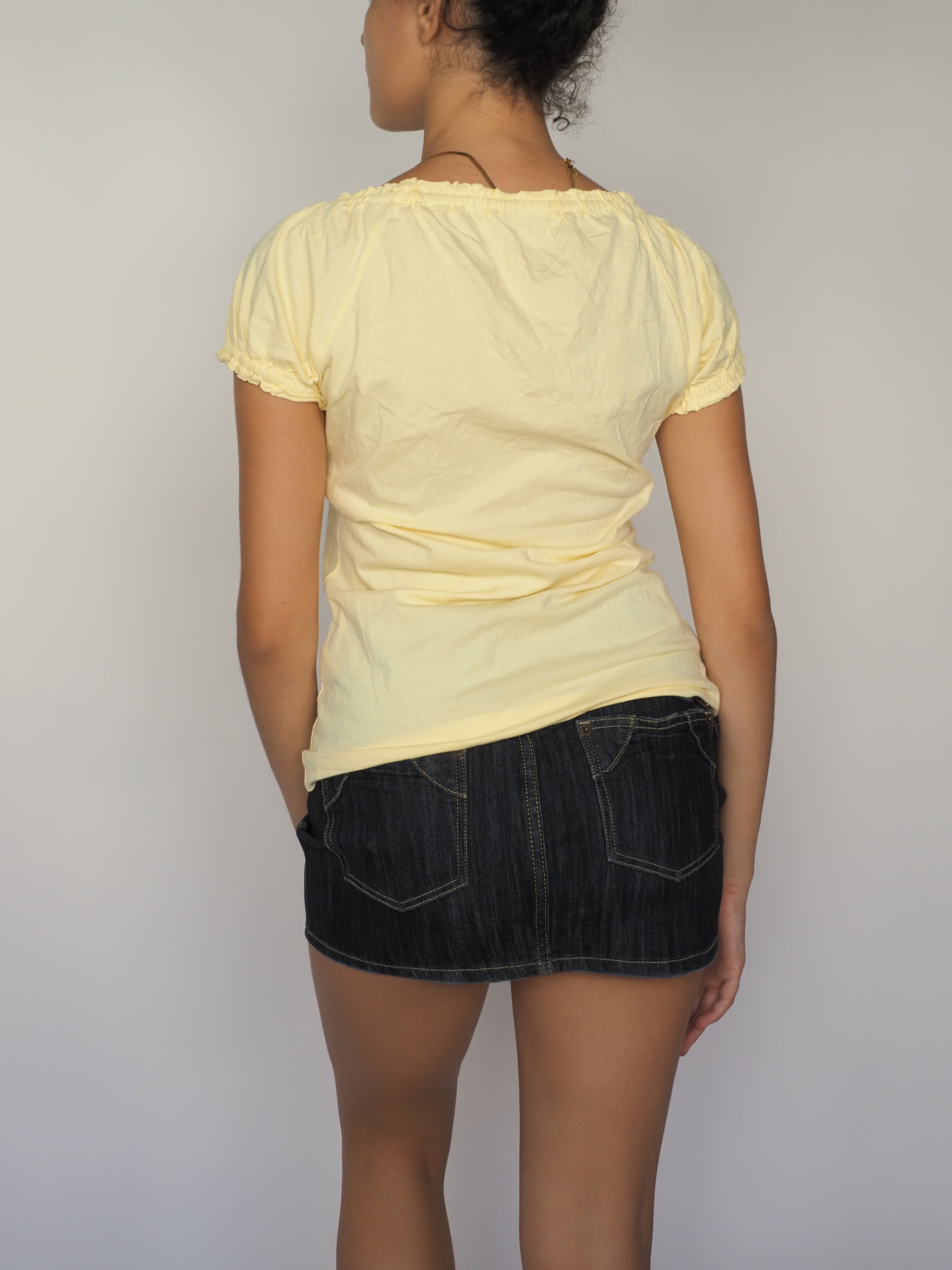 Yellow “Forever Surf Laguna Beach” Graphic Peasant Top – Tom Tailor