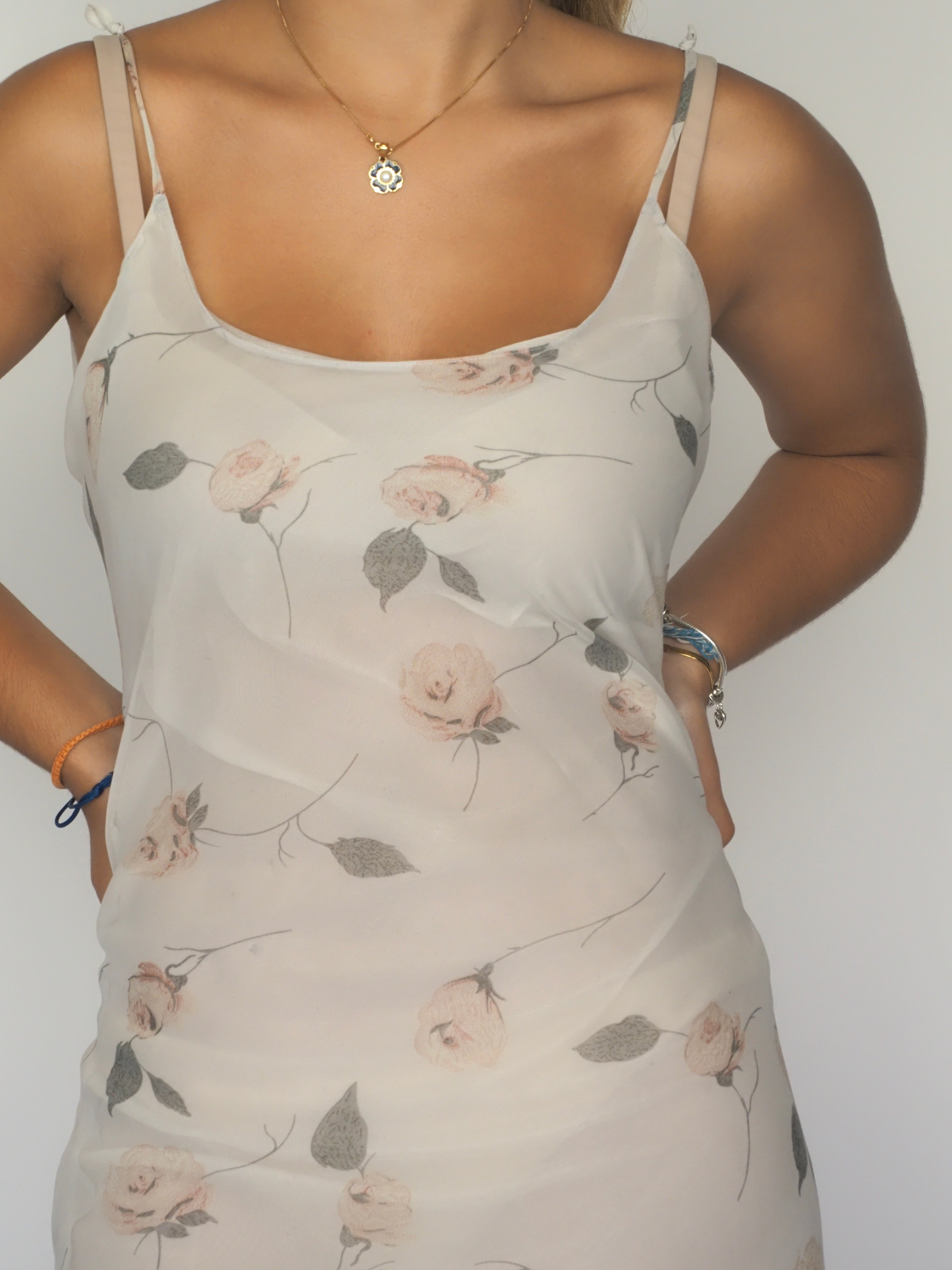 Sheer Floral Chiffon Slip Dress – New DRLD