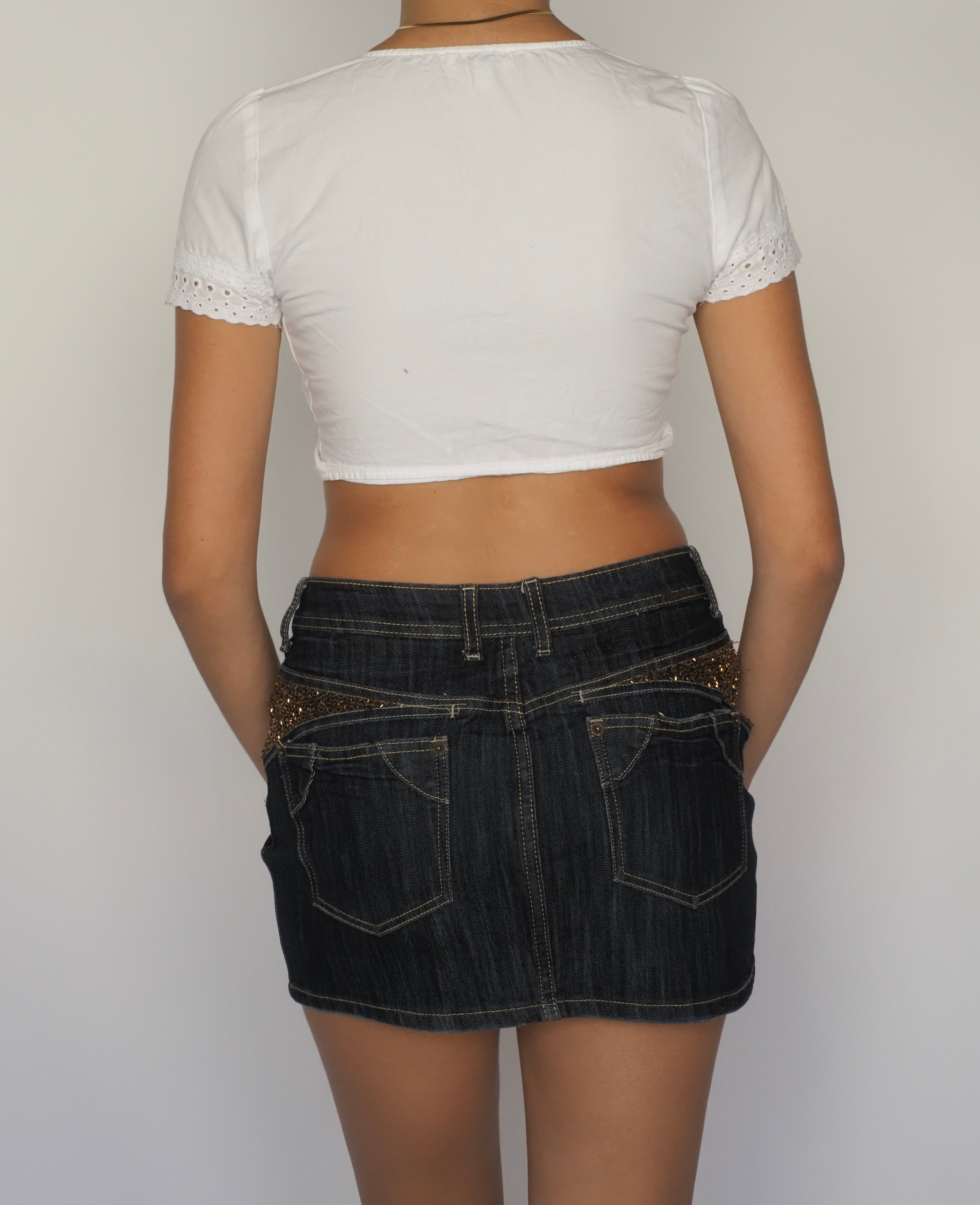 White Eyelet Cropped Blouse – Don’t Call Me