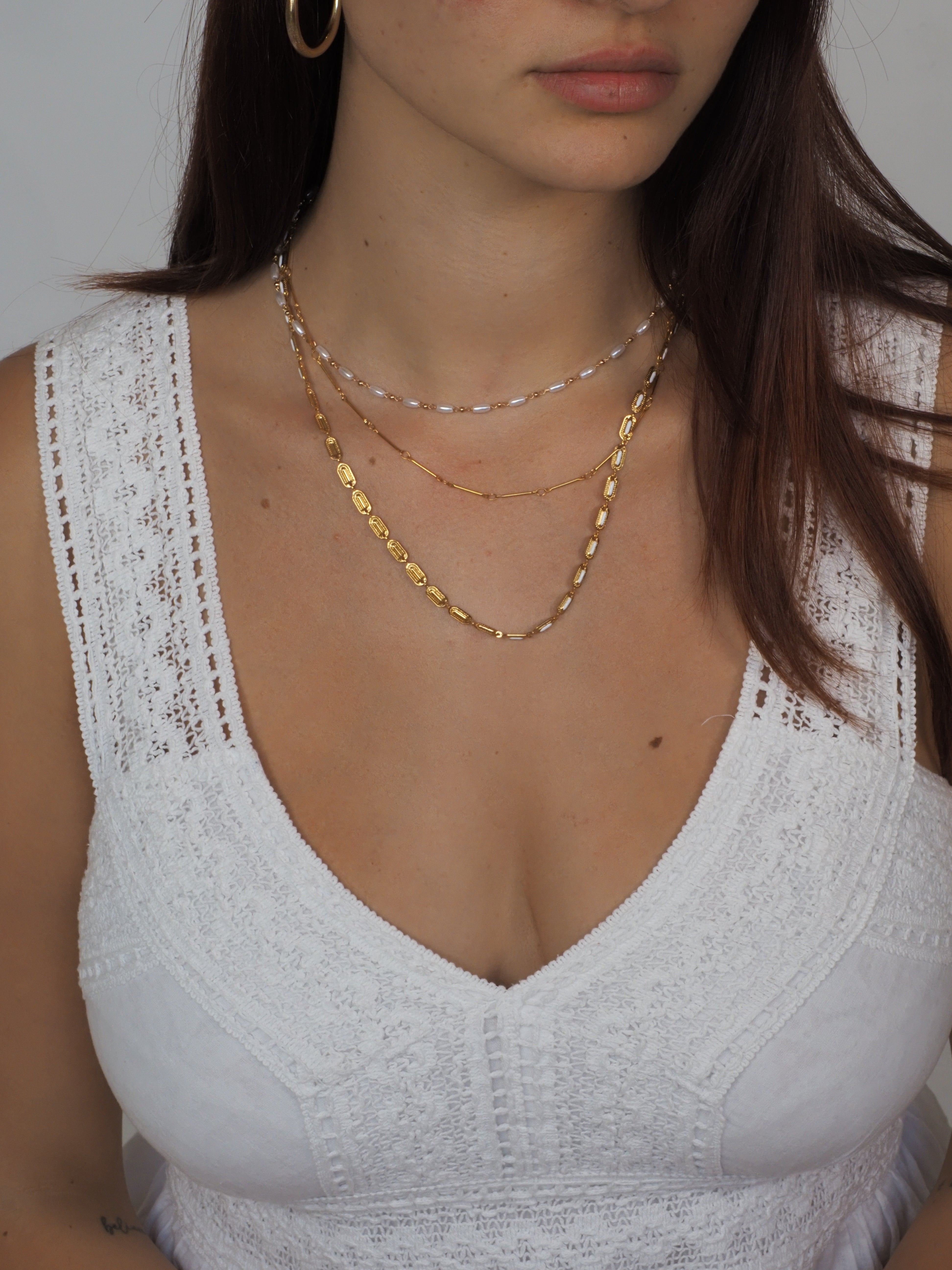 The Rosetta Layered Pearl Necklace Set
