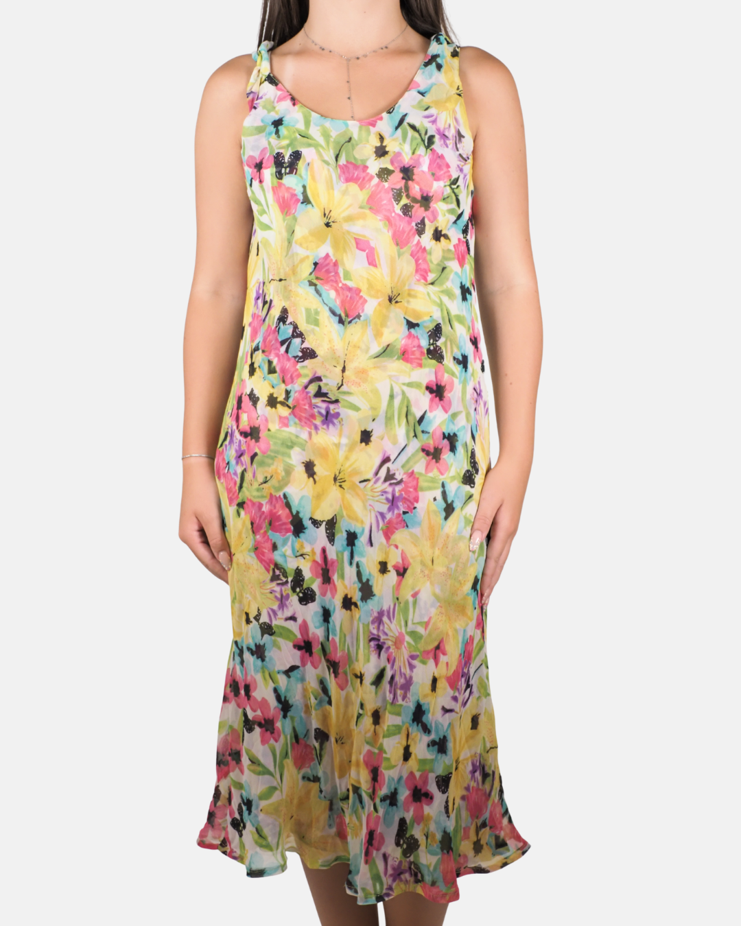 Reversible Watercolour Floral Midi Dress