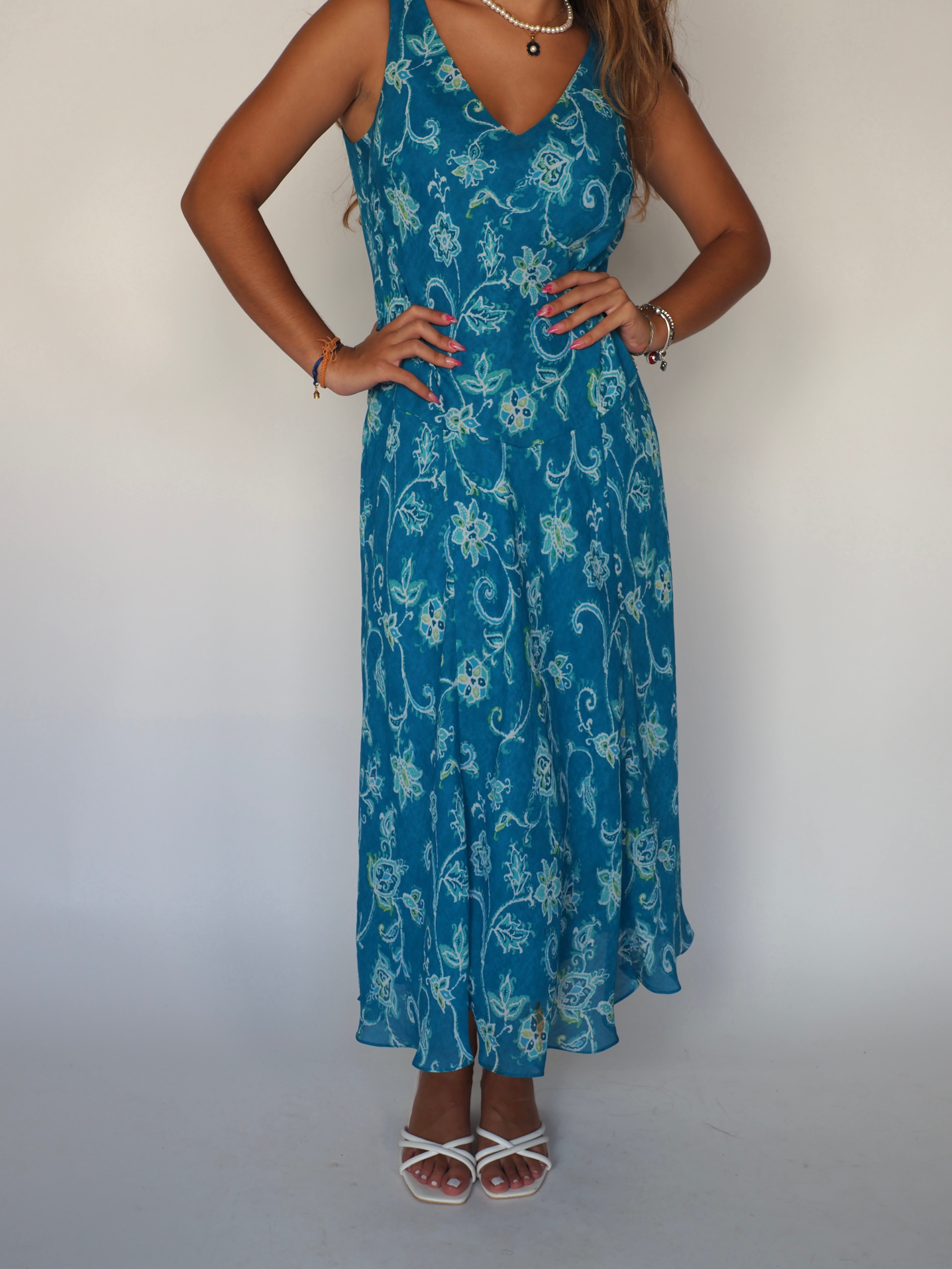 Vintage Floral Swirl Midi Dress – Evan-Picone