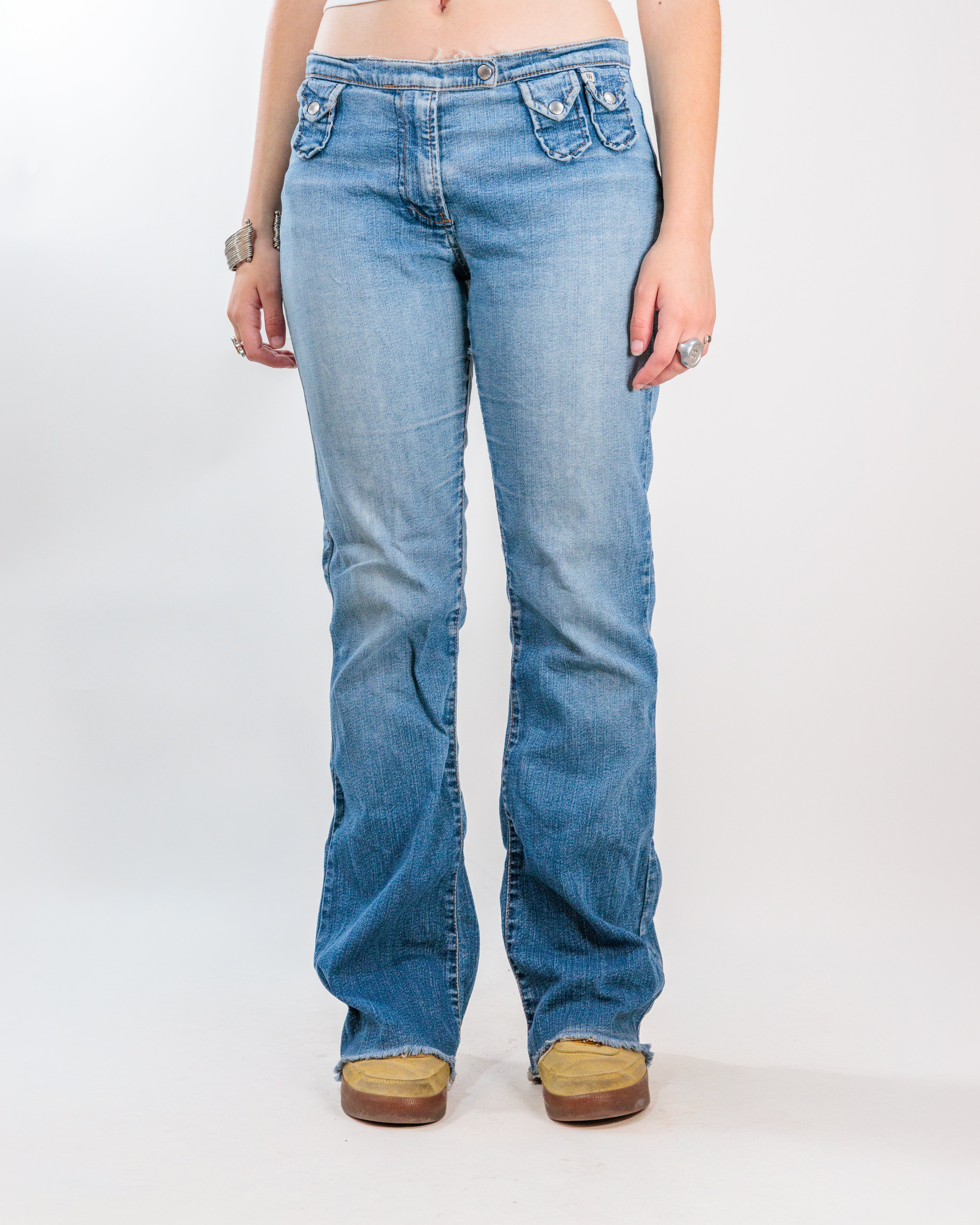 Light Wash Low-Rise Flared Jeans - Miss Sixty