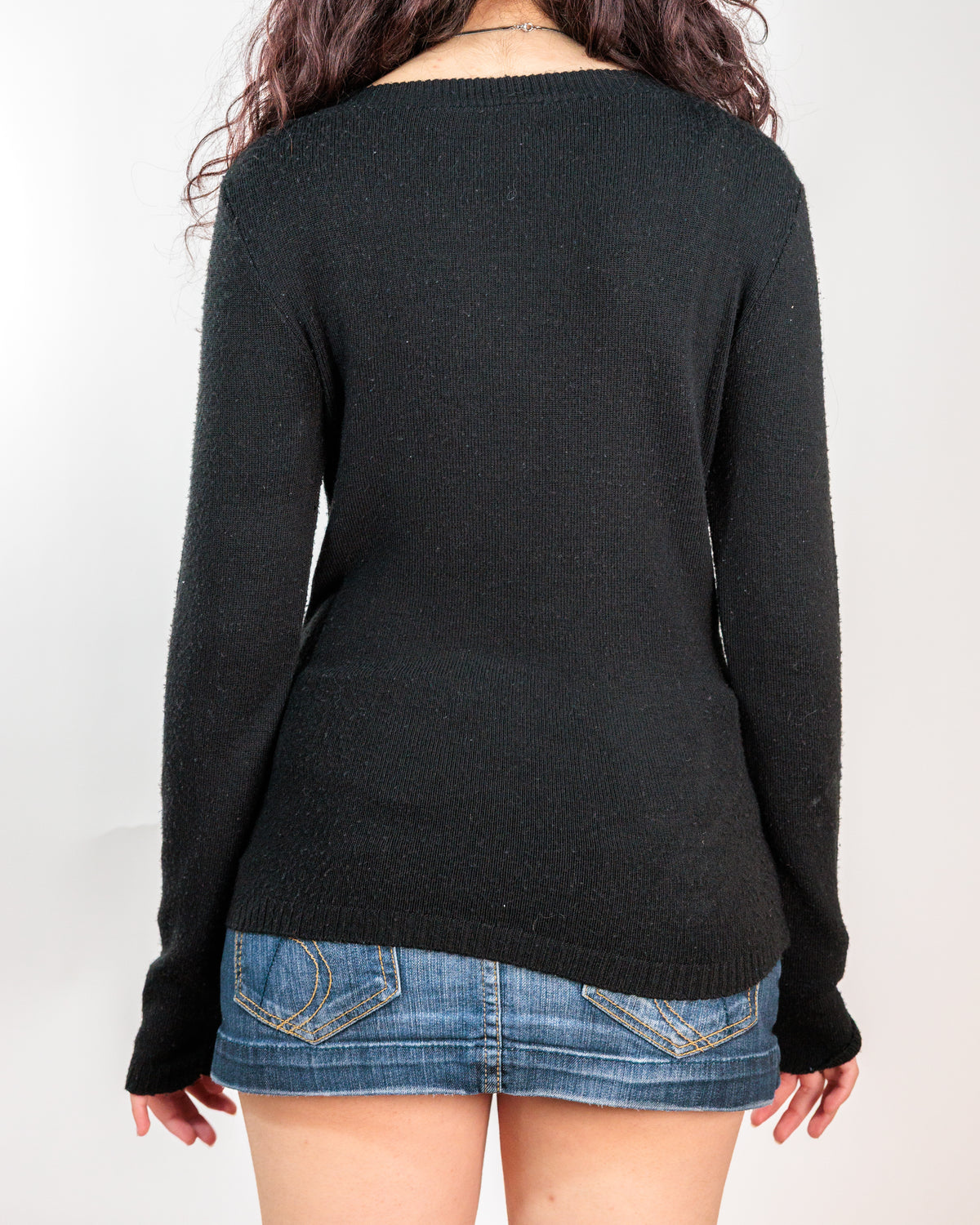 Black Geometric Textured Knit Top - Zara