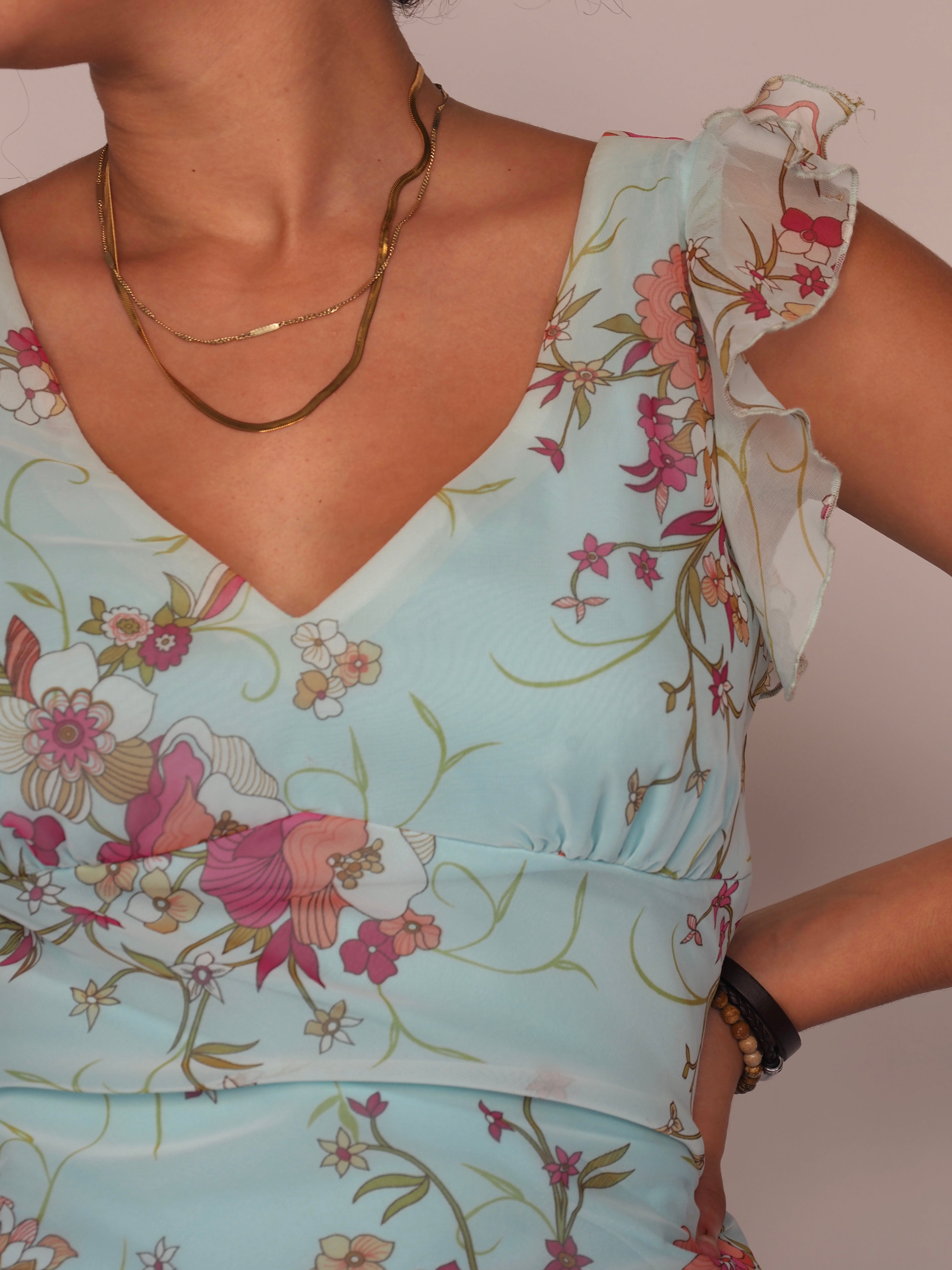 Floral Fairy Sheer Ruffle Dress – D.B.Y.