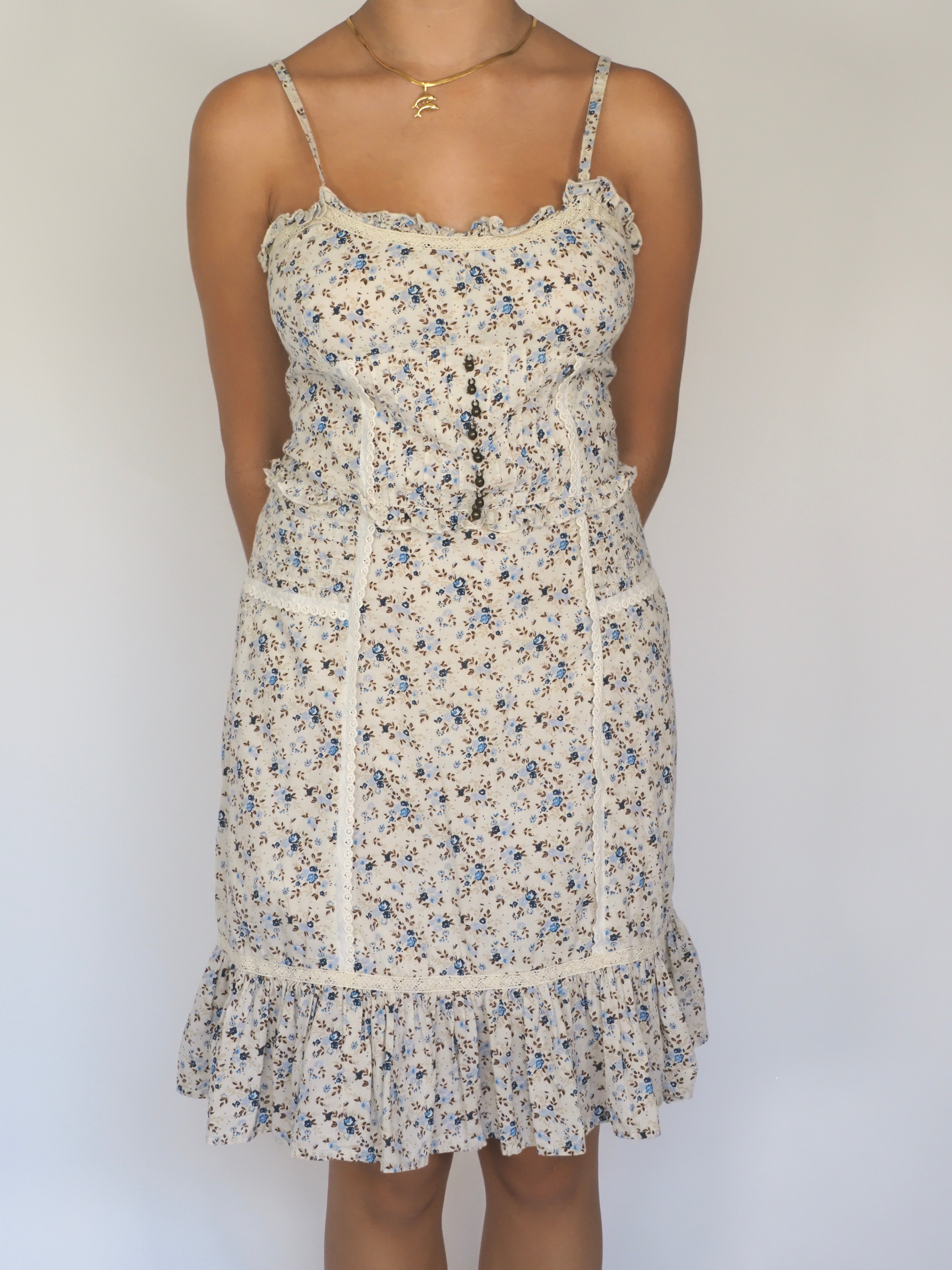 Floral Ruffle Hem Midi Dress – Pepe Jeans London