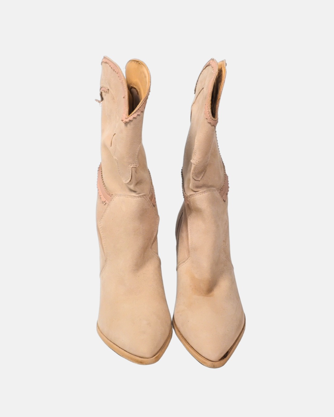 Cutesy white and pink cowboy boots