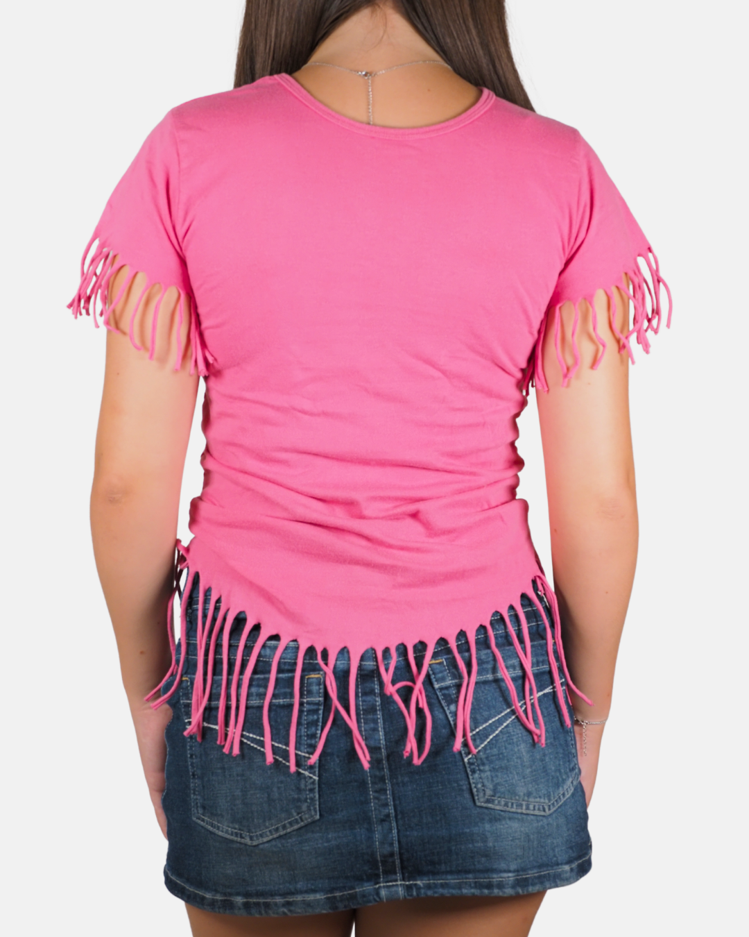 Pink Cyprus Fringe Graphic Tee - DAKA