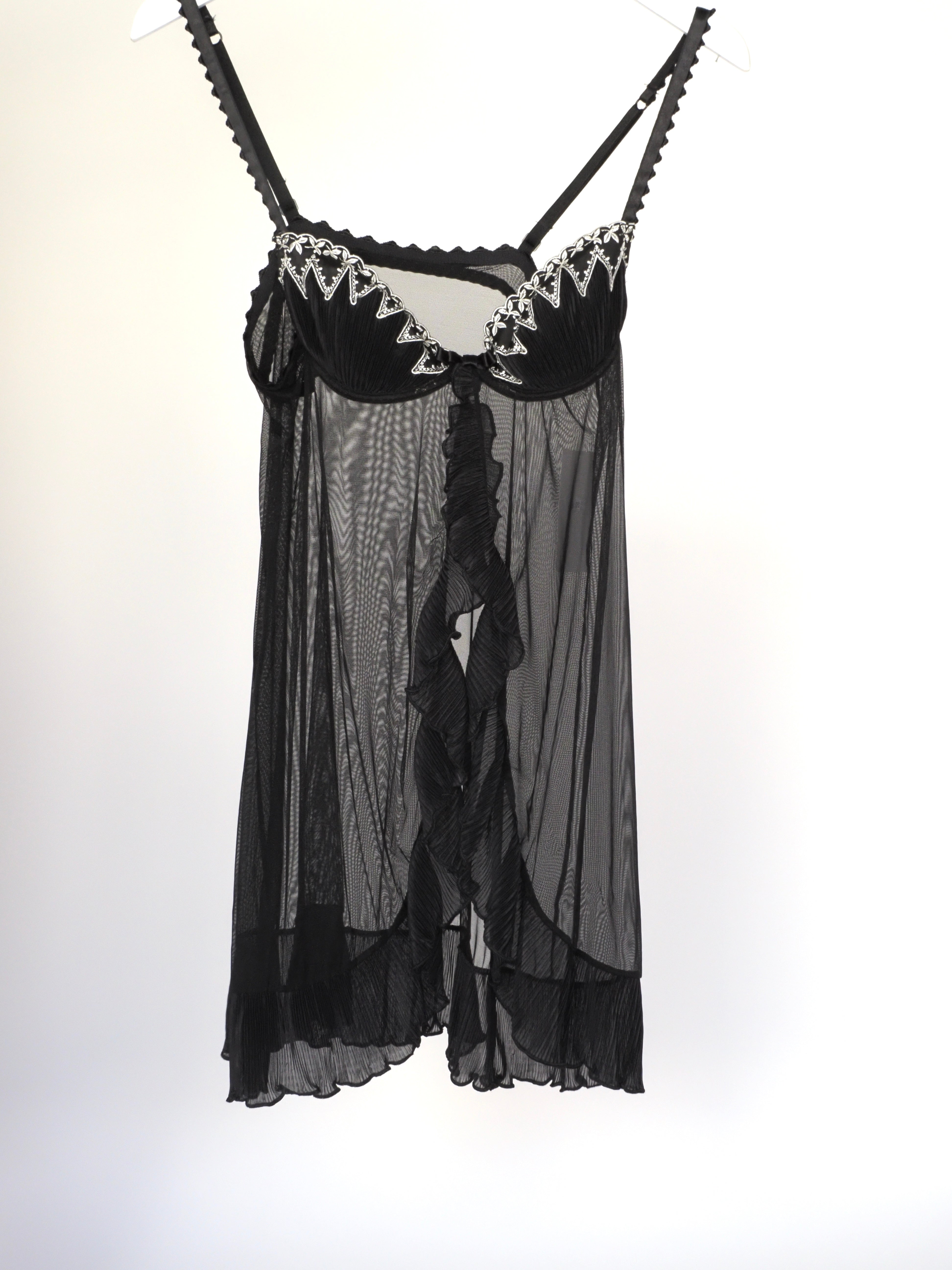 C&A Lingerie Red Satin & Lace Trim Slip Dress