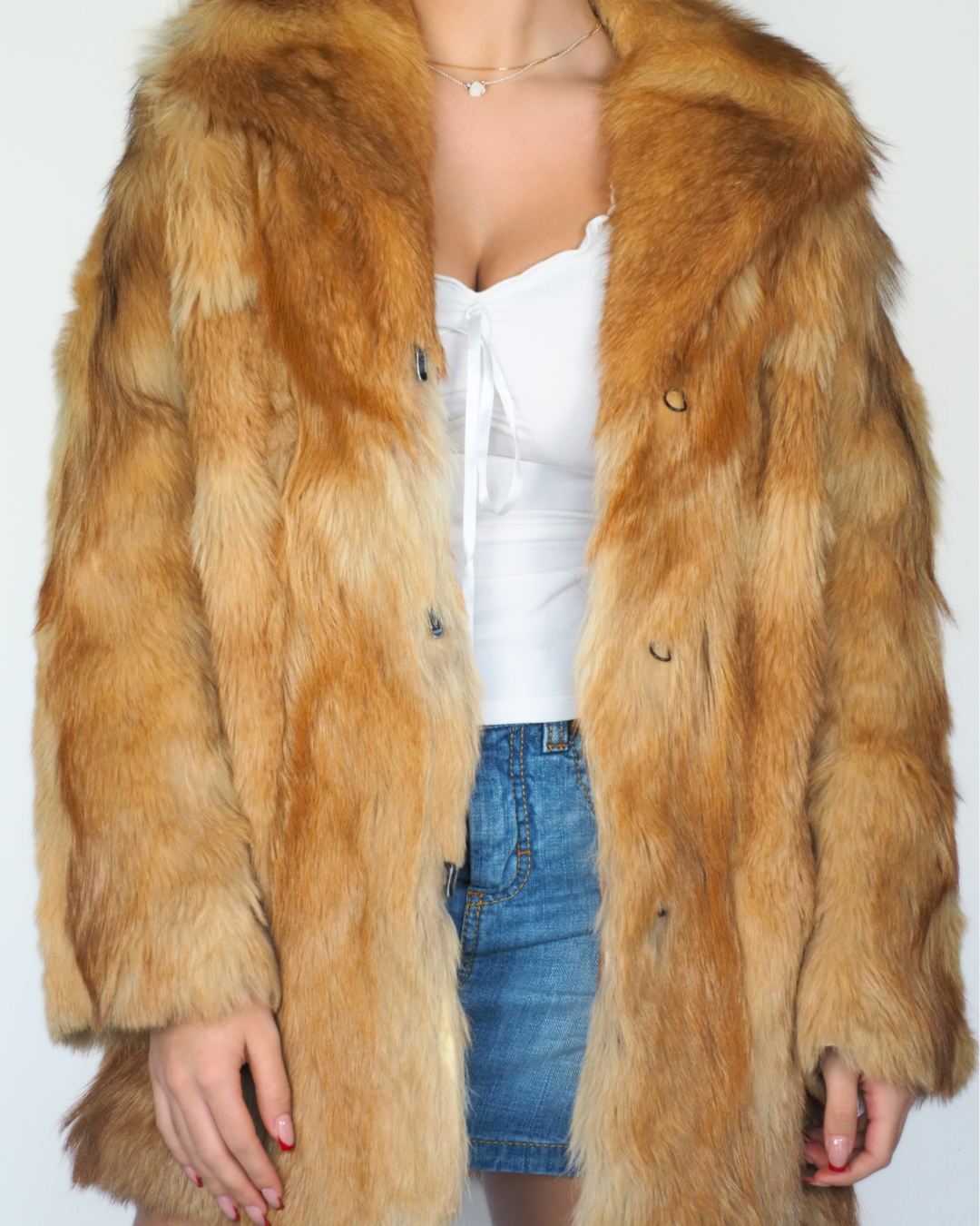 Honey Brown Statement Fur Coat – Gaewolf