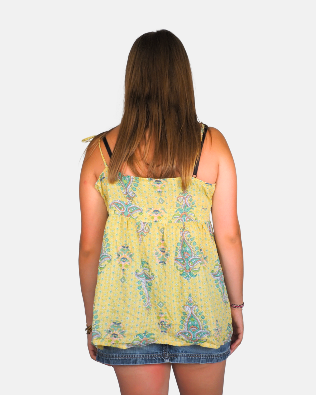 Pastel Paisley Tie-Shoulder Cami Top