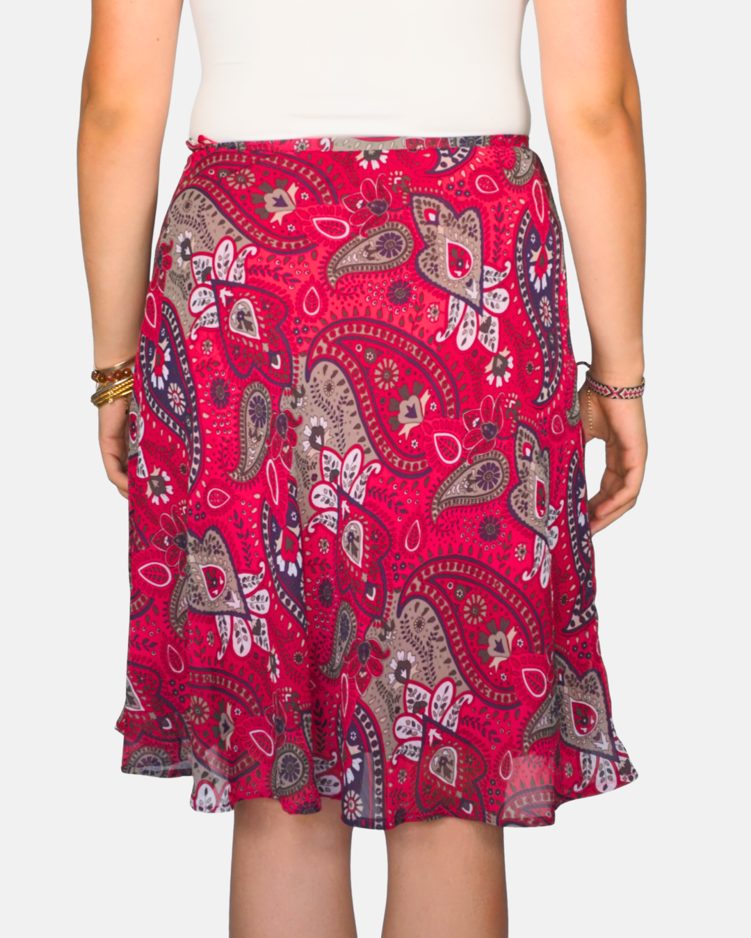 Pink Paisley Chiffon Skirt by Tom Tailor