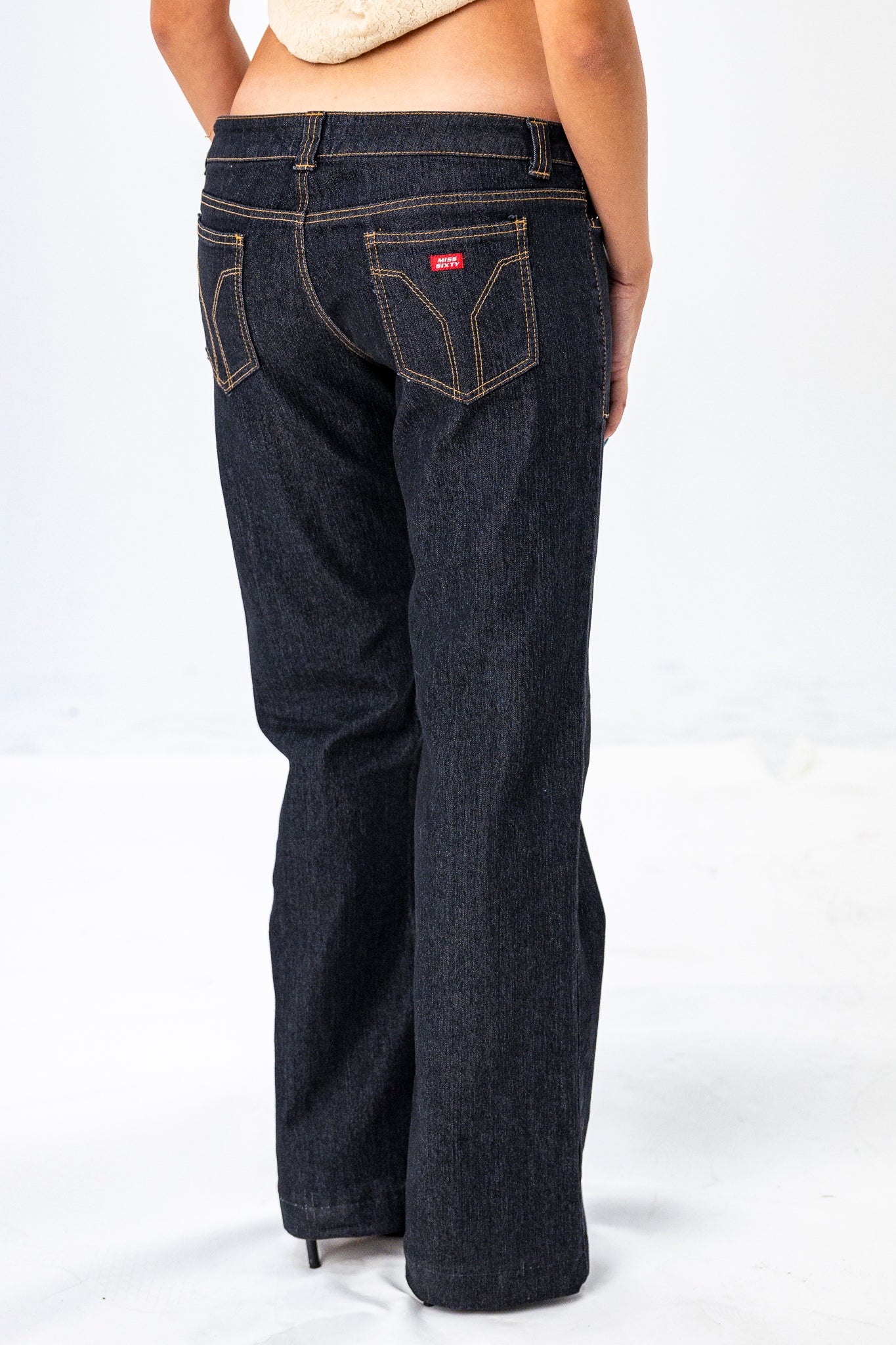 Low-Rise Black Jeans