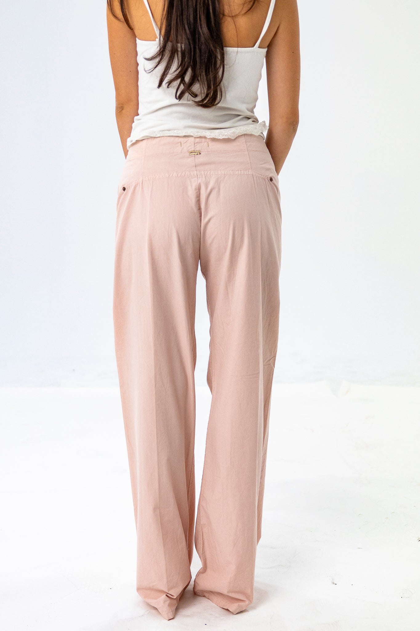 Low-Waisted Light Pink Trousers