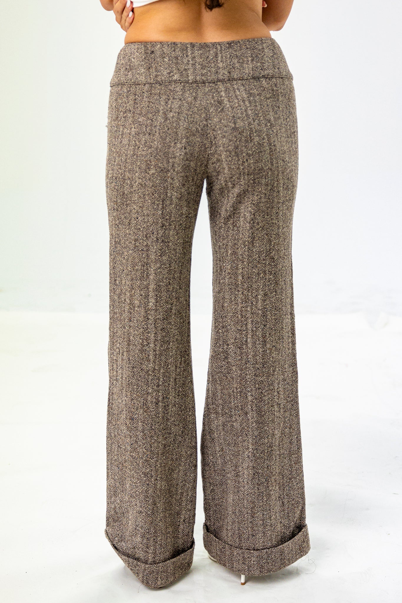 Tailored Suit Office Pants in Brown