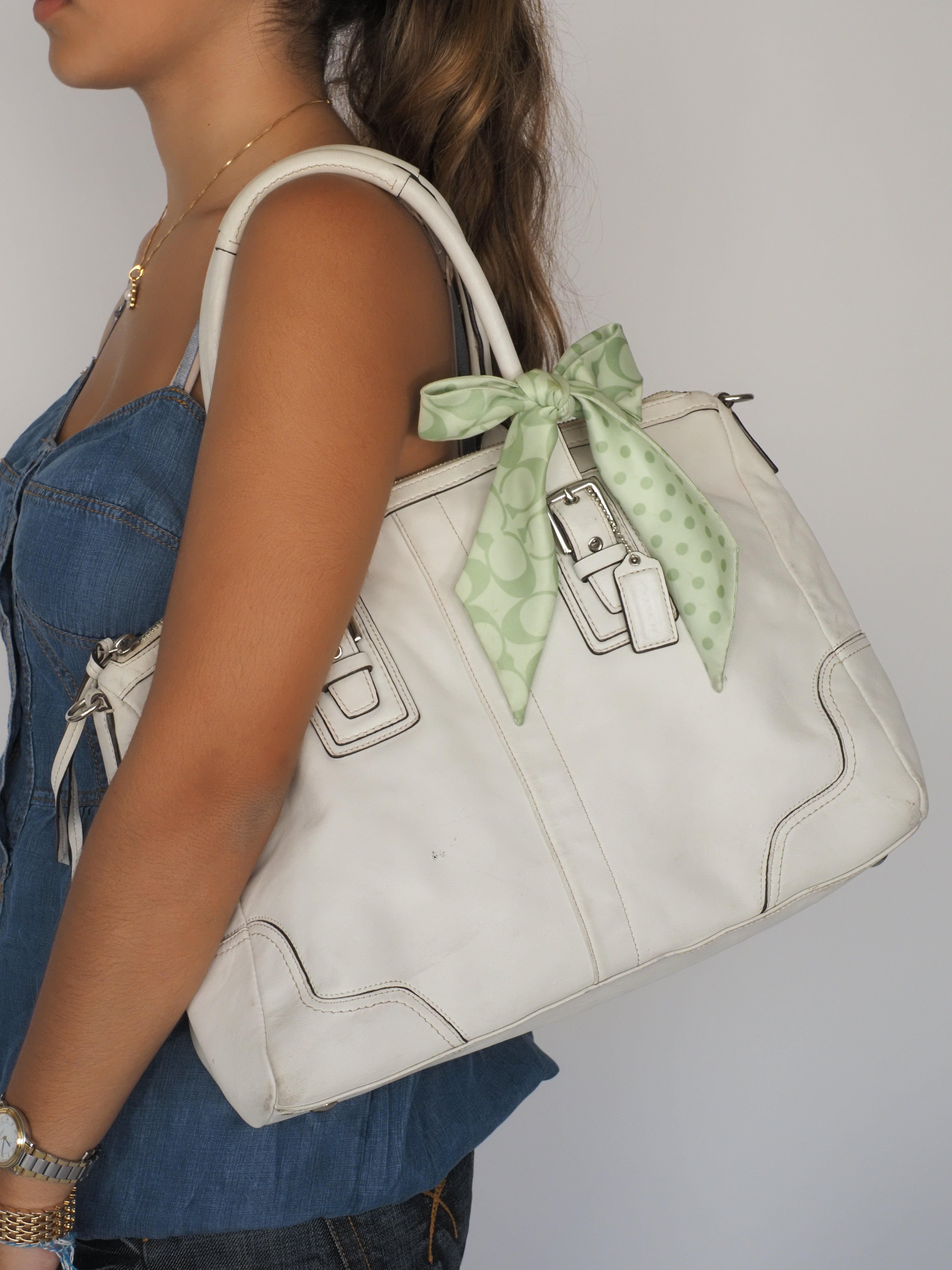 Coach Legacy Ivory Leather Tote