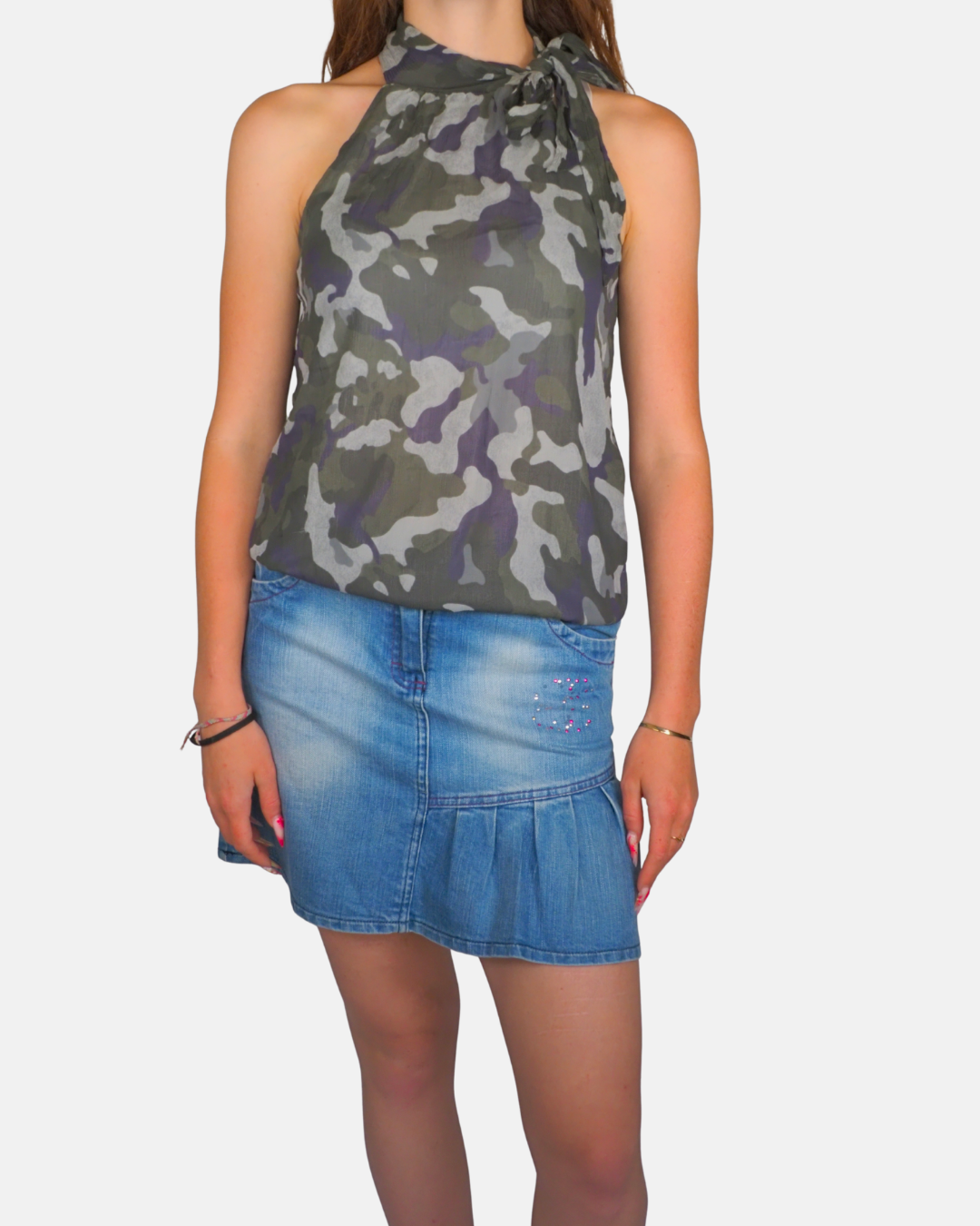 Camouflage Halterneck Top by Kocca