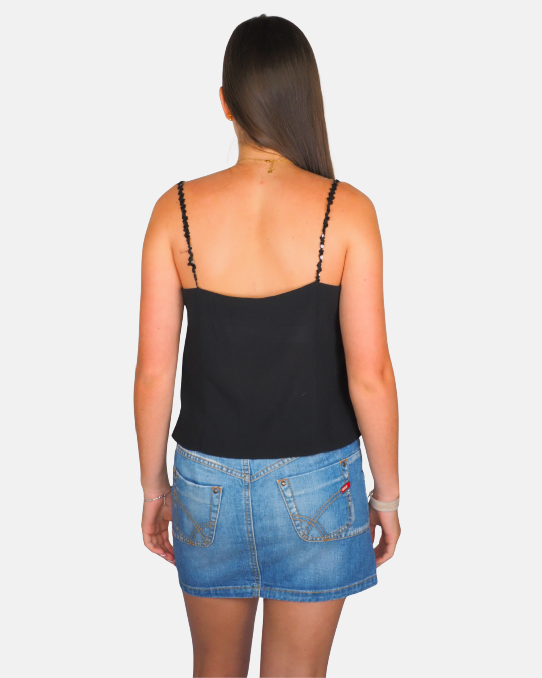 Black Floral Strap Cami