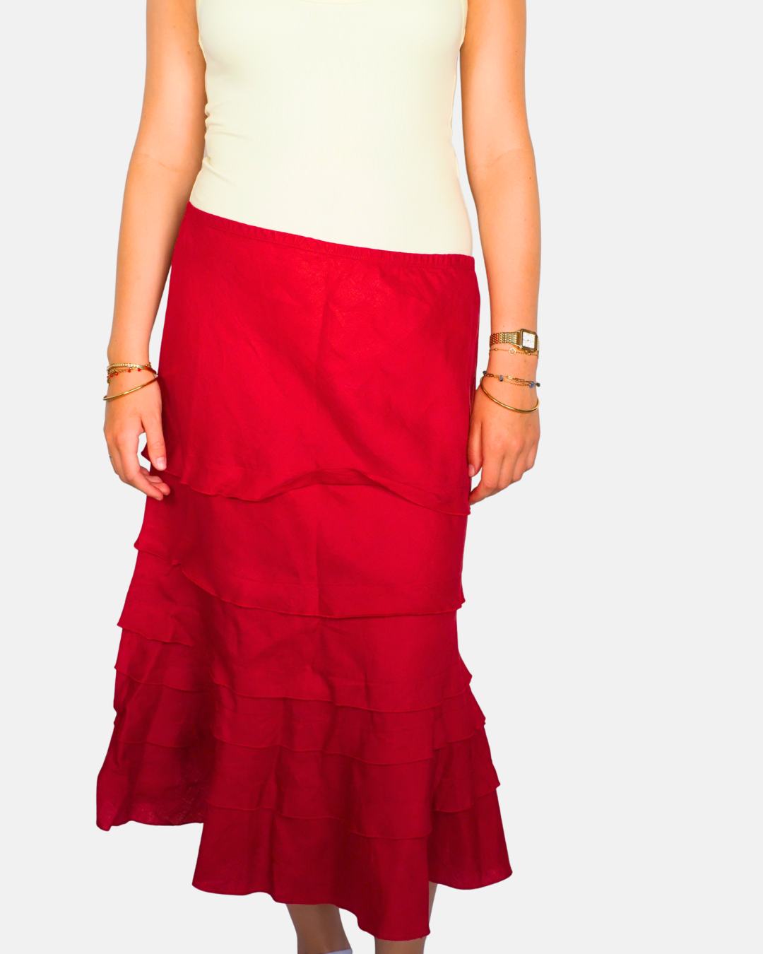 Wallis Tiered Ruffle Midi Skirt