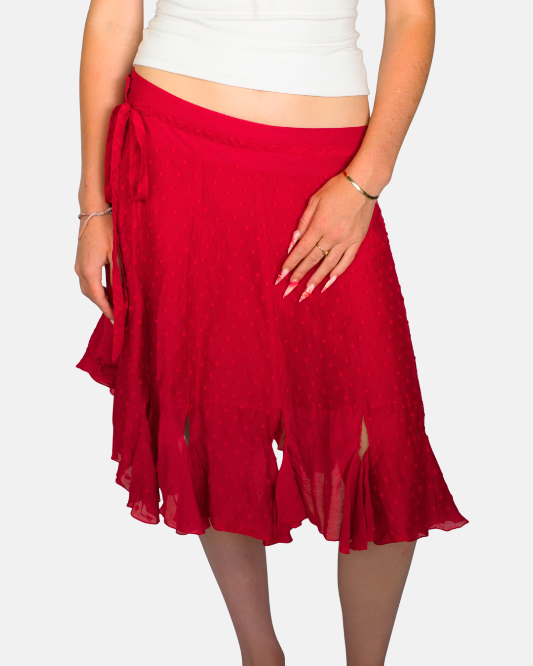 Pinko Asymmetric Ruffle Skirt