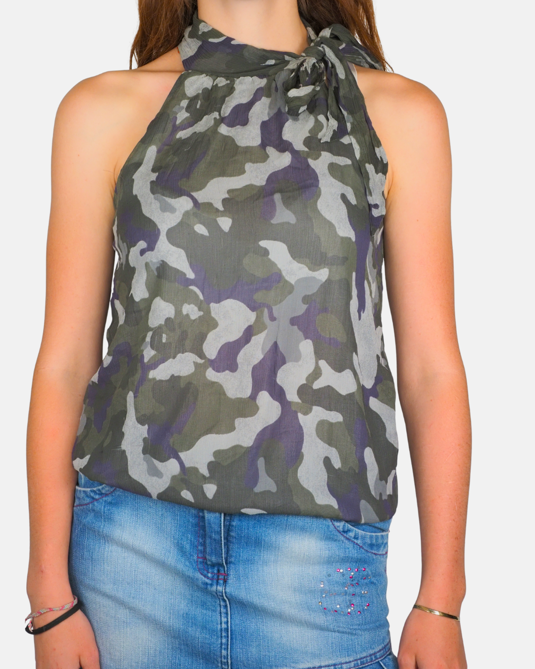 Camouflage Halterneck Top by Kocca