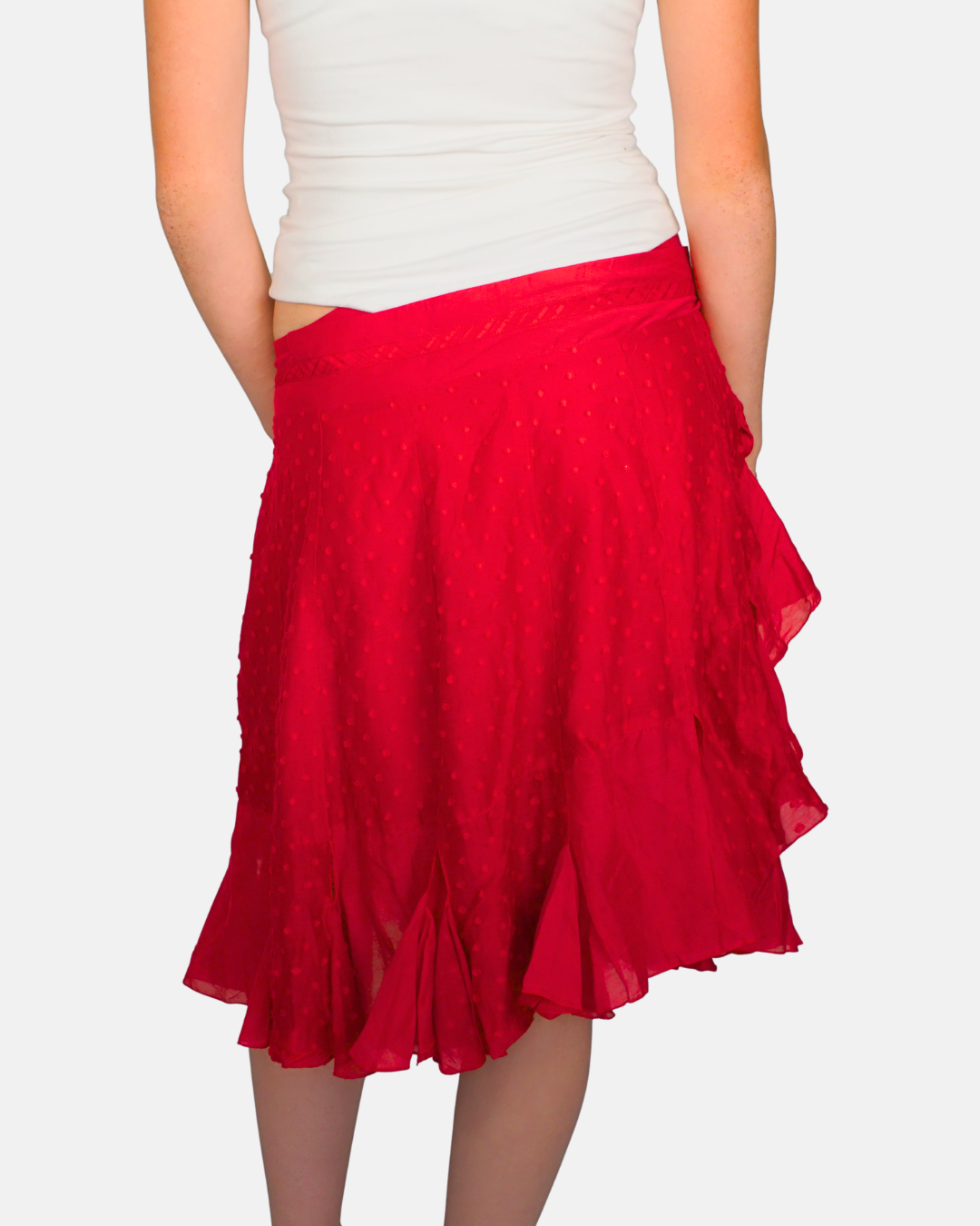 Pinko Asymmetric Ruffle Skirt